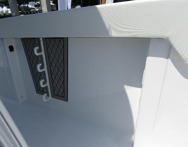 2024 Wellcraft 352 Fisherman boat interior storage compartment.