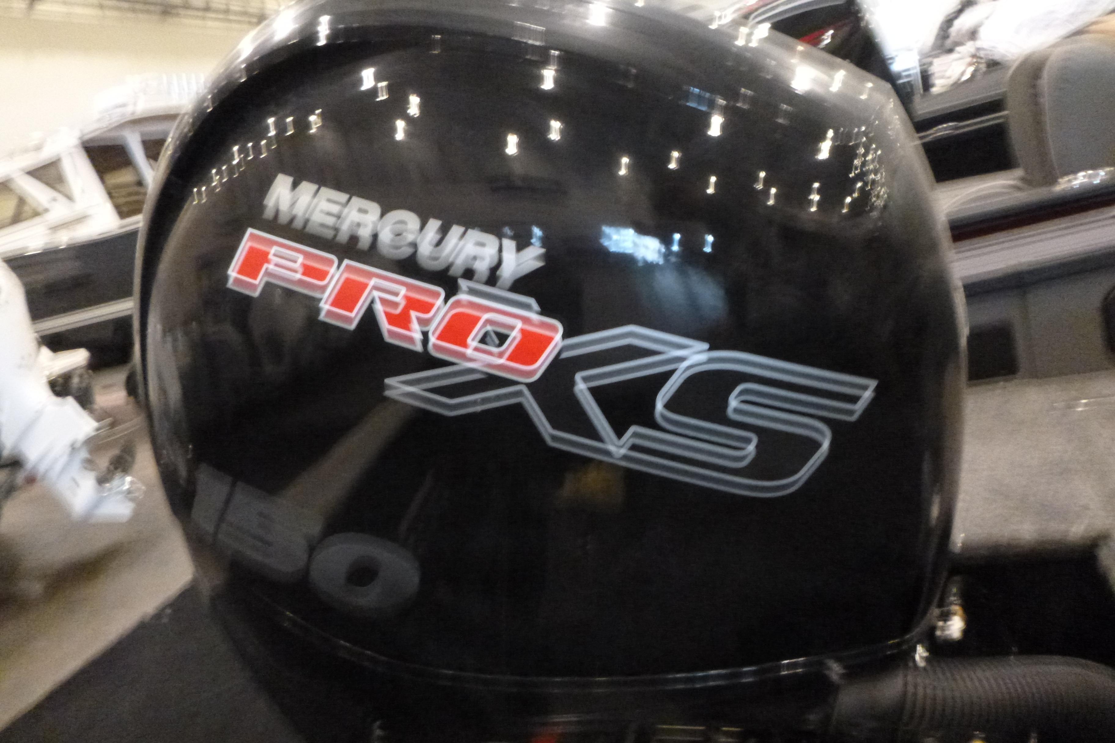 Mercury Pro XS engine on 2025 Alumacraft Trophy 185X Sport boat.