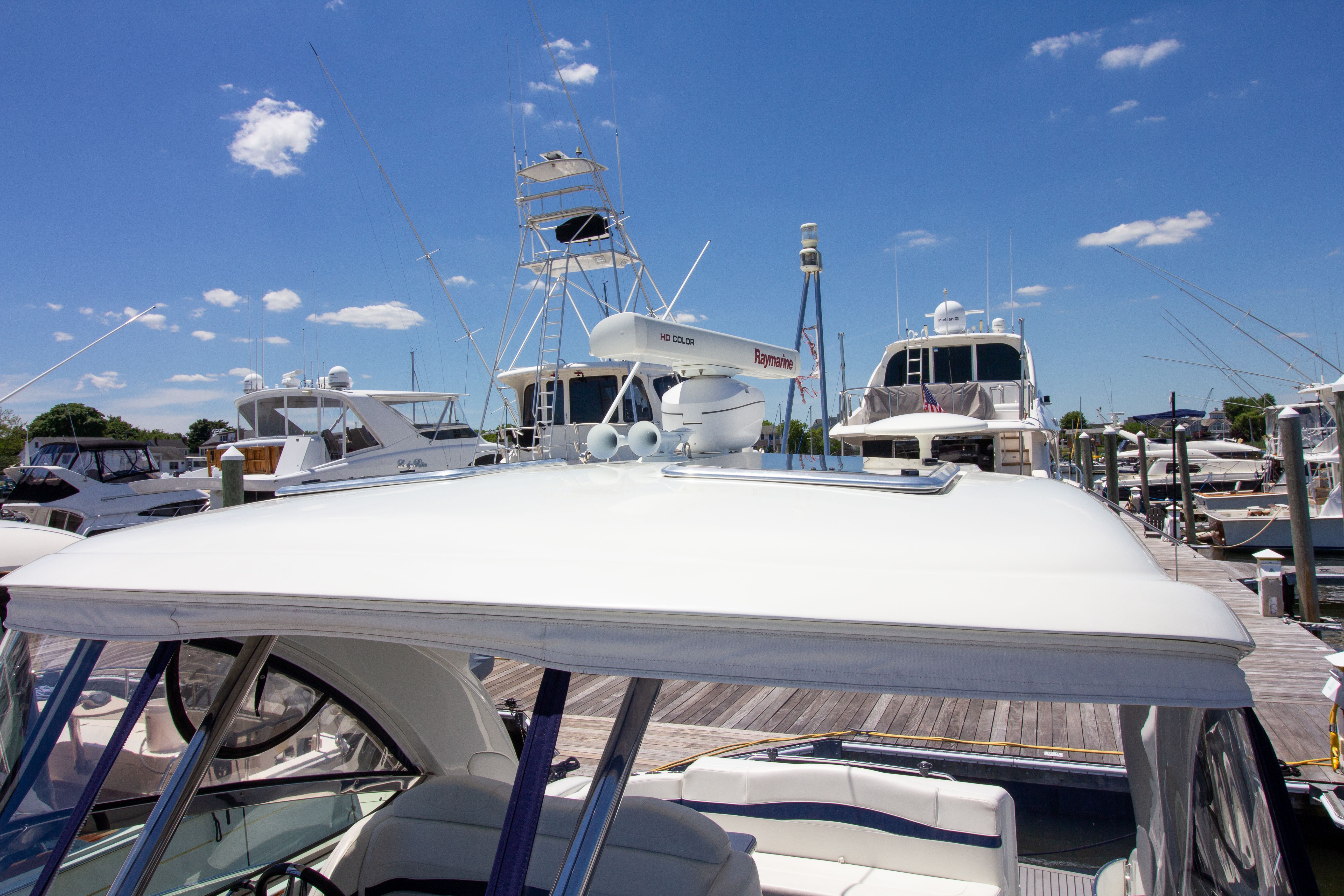 2016 Formula 40 Performance Cruiser docked at marina.