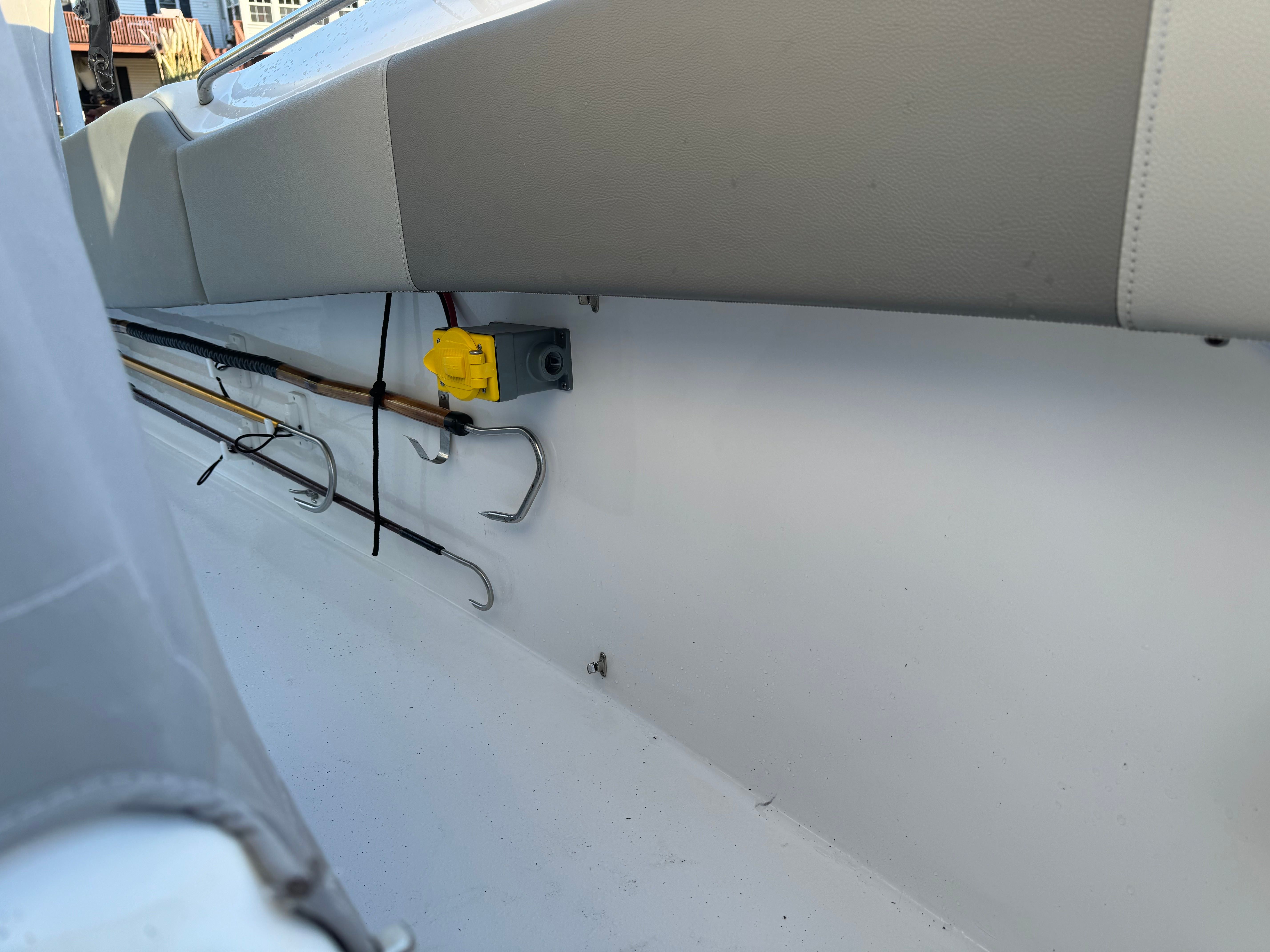 Interior view of a 2021 Cape Horn 32 XS boat.