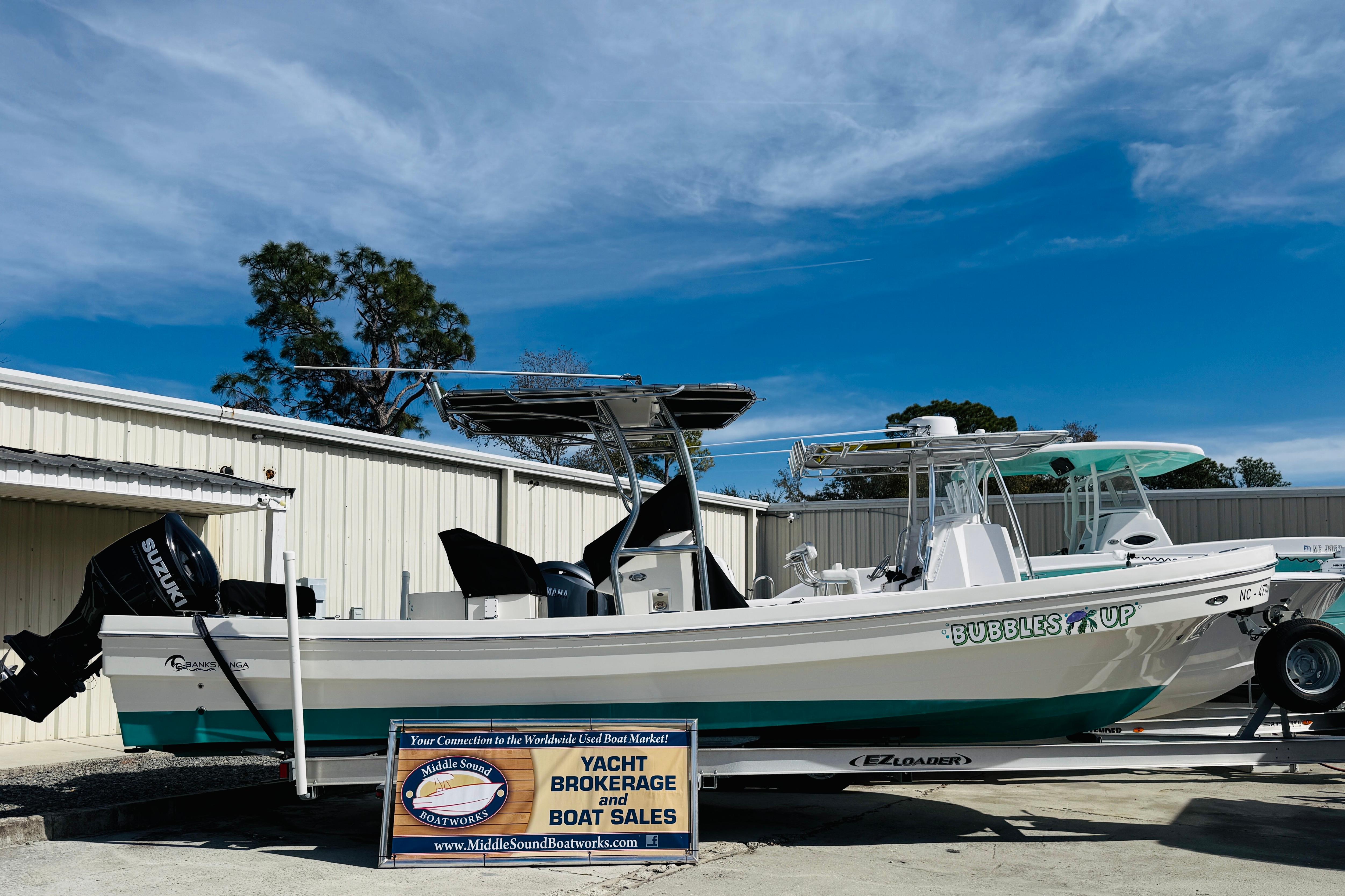 2023 Banks Panga 26 Center Console boat displayed at yacht brokerage.