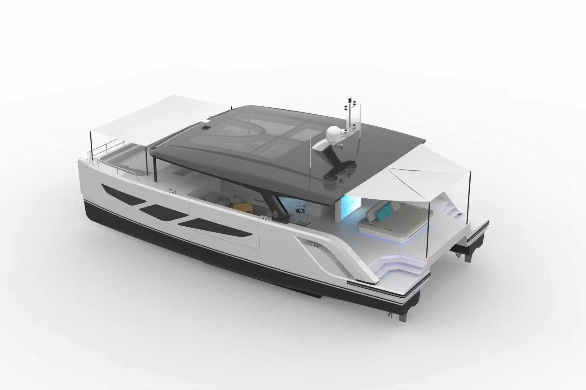 2026 Diamond Yachts P55 Power Catamaran with sleek design and modern amenities.