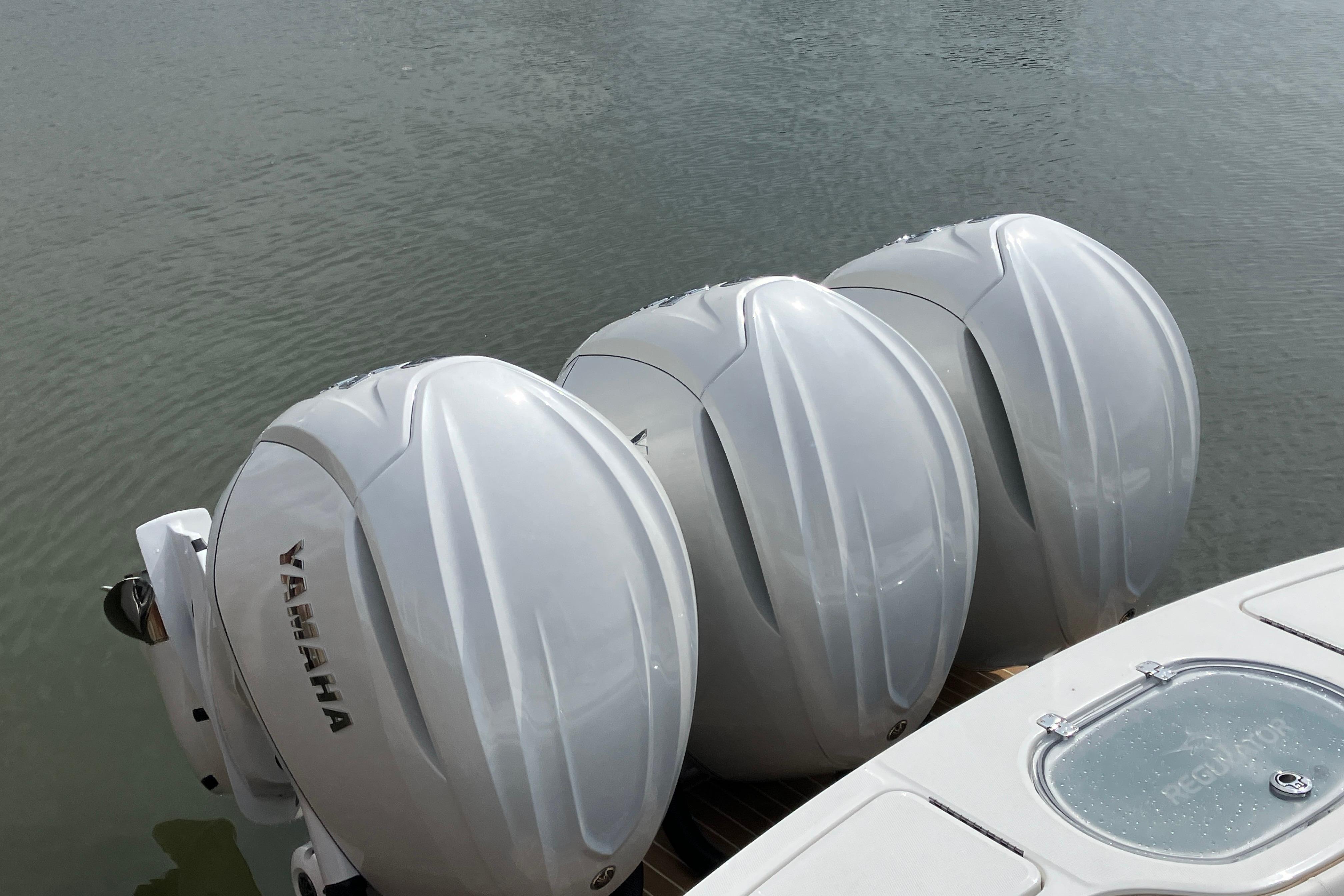 Triple Yamaha outboard engines on a 2027 Regulator 35 boat.