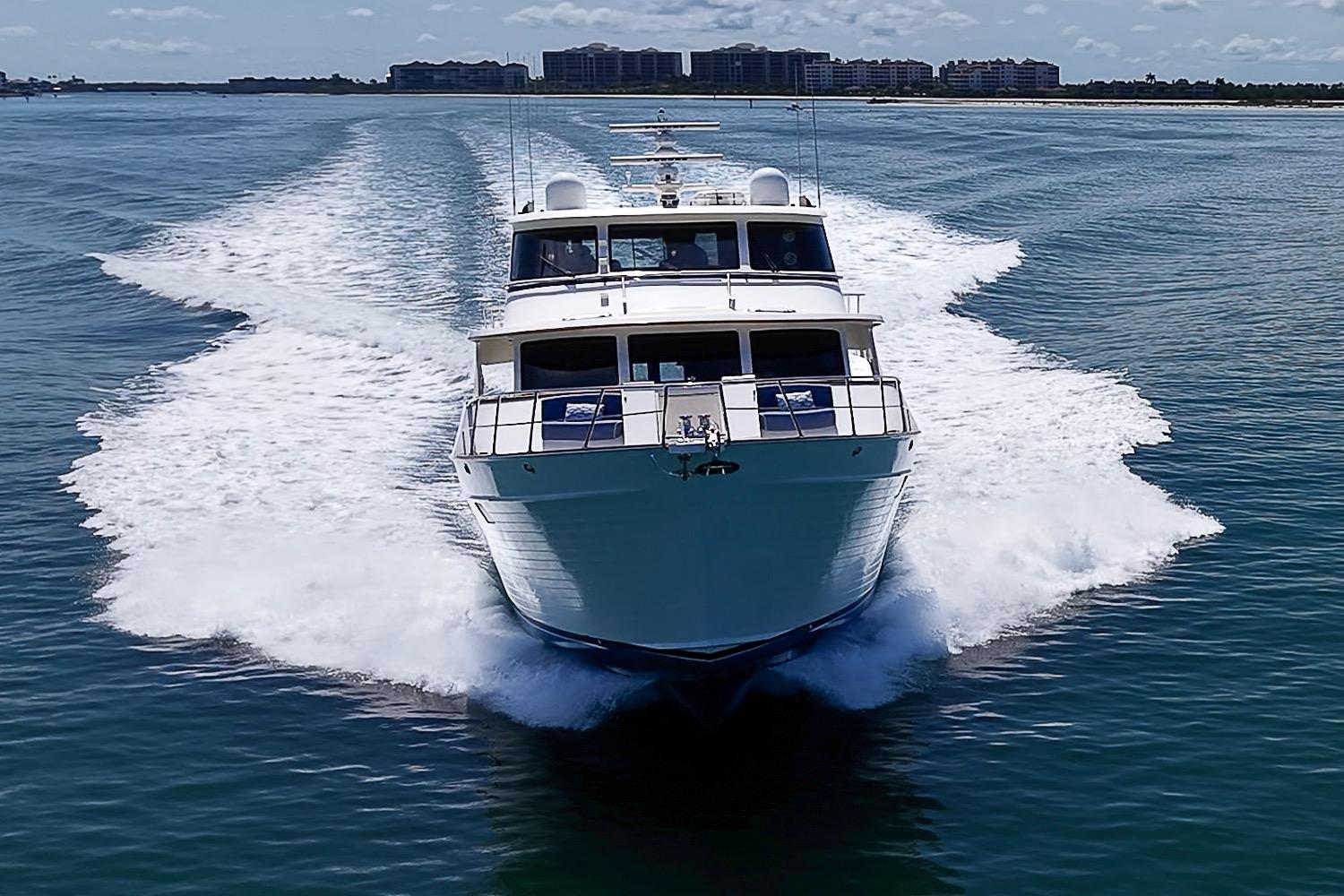 Marlow 80 Explorer yacht cruising on open water, 2014 model.