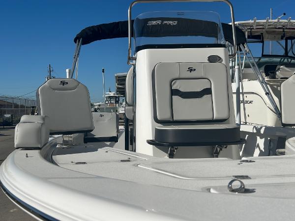 2025 Sea Pro 210 Bay boat with sleek design and comfortable seating.