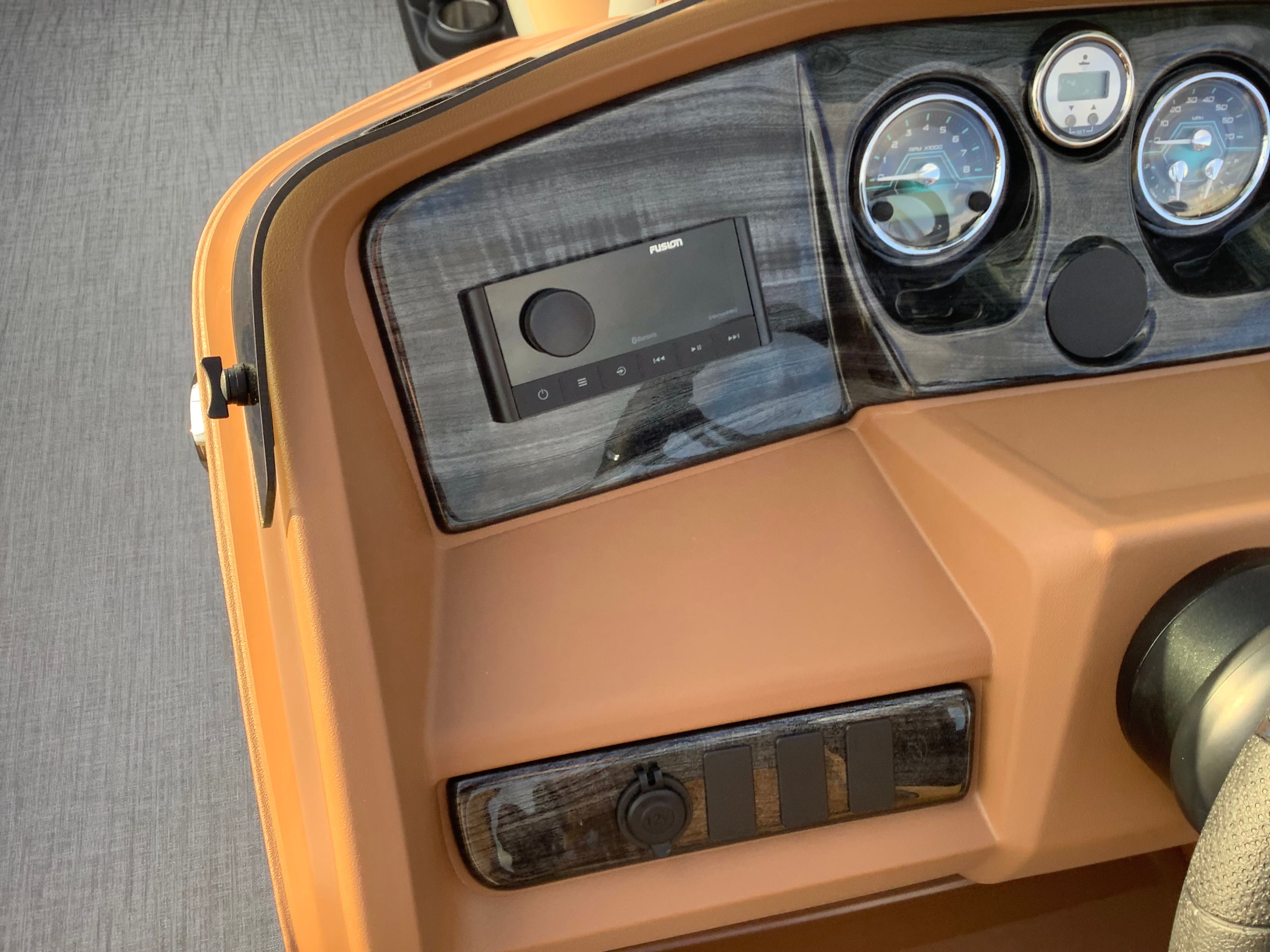Dashboard of 2026 Tahoe 2385 LTZ with modern gauges.