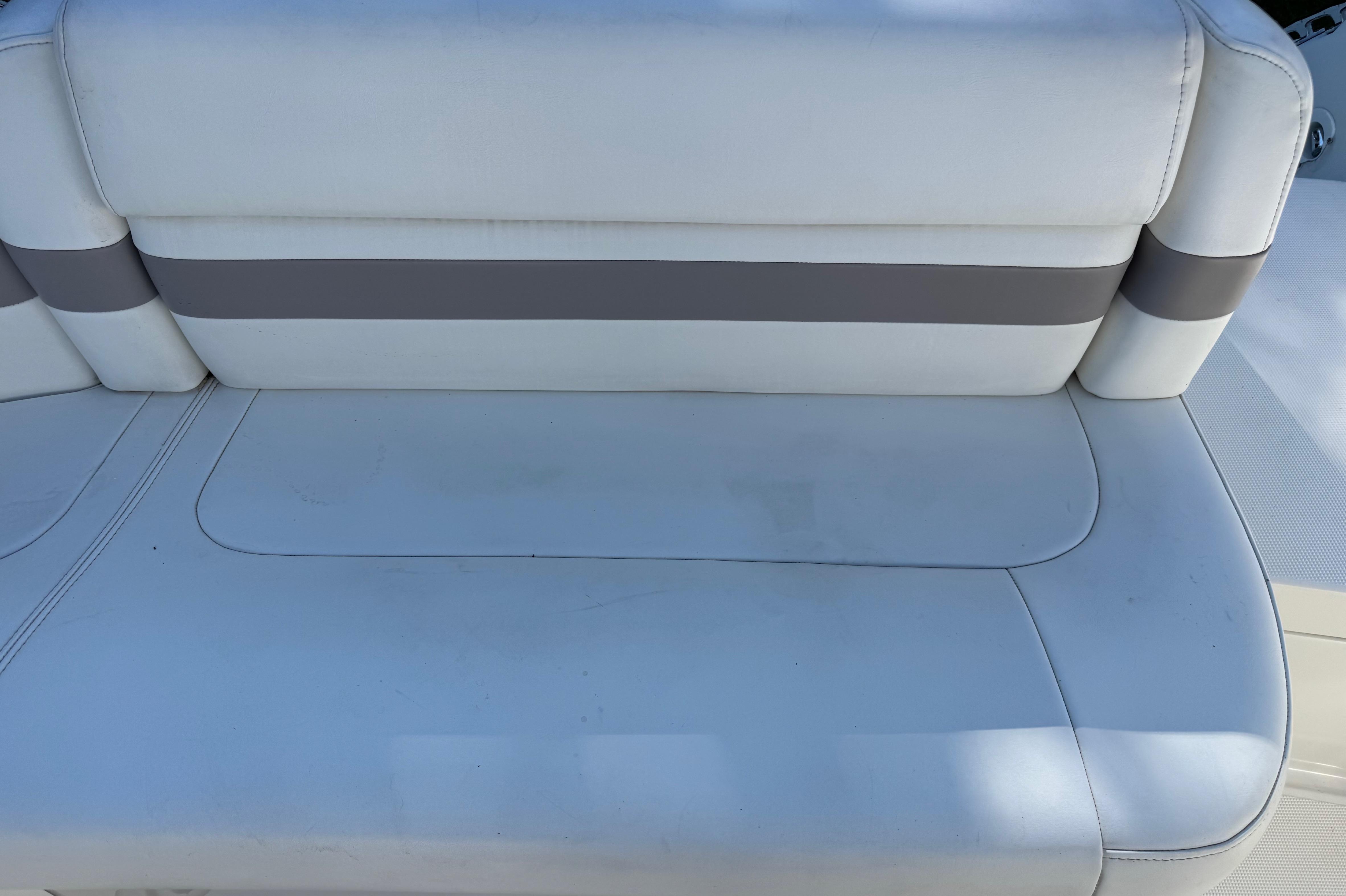 White and gray seating on 2001 Formula 260 Sun Sport boat.
