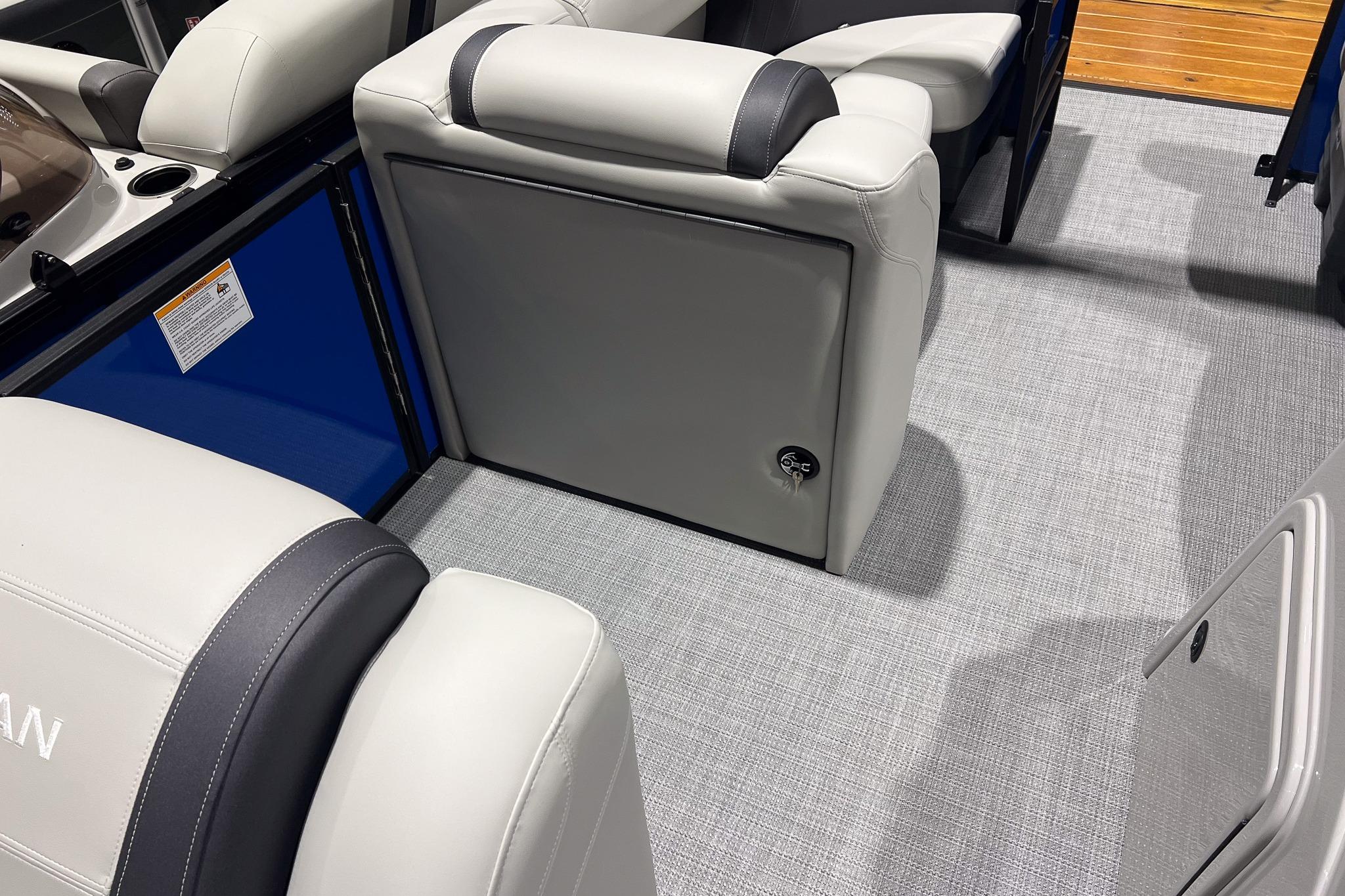 2026 Sylvan Mirage 822 CLZ interior with gray seating and modern design.