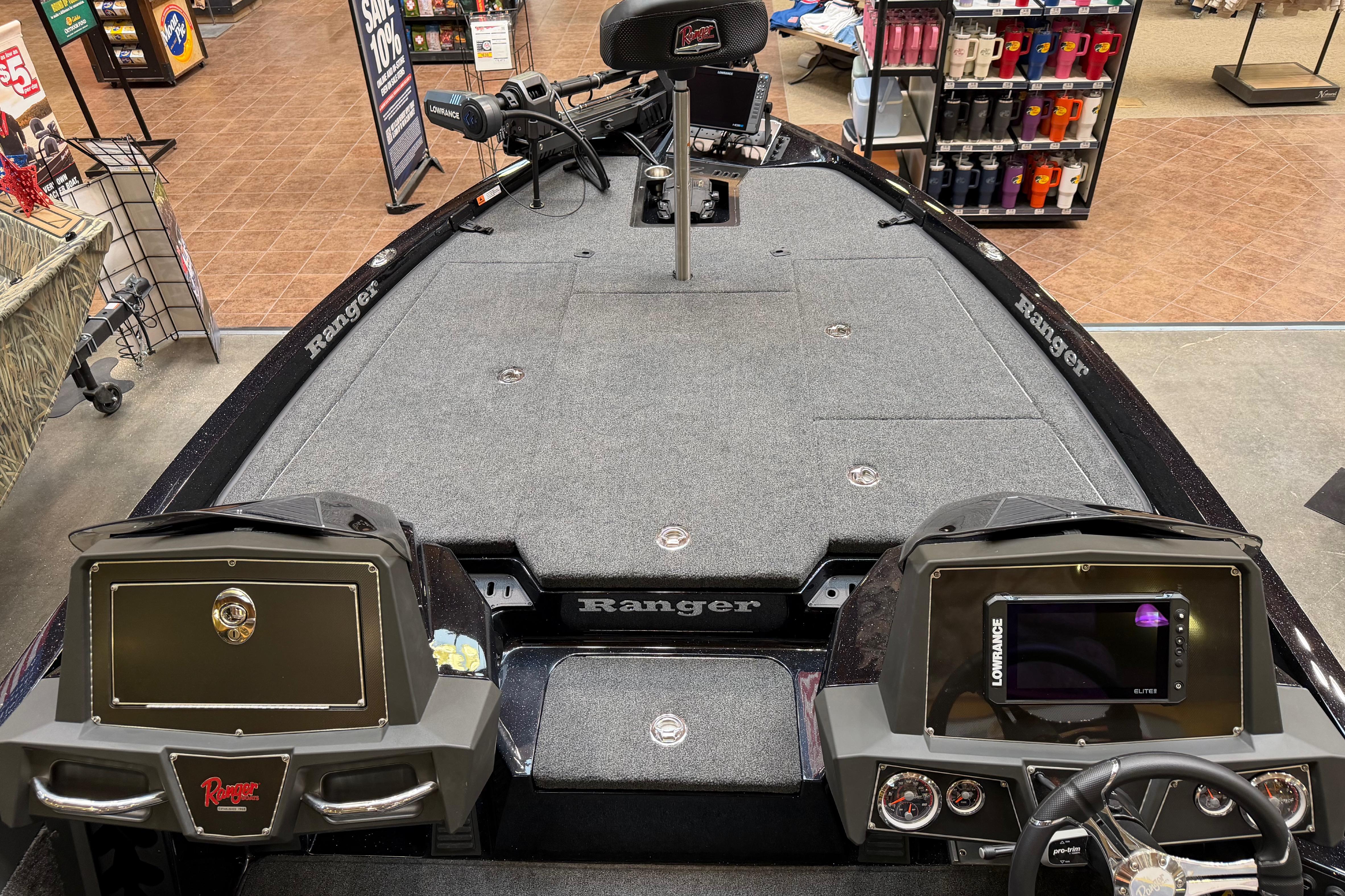2026 Ranger Z518 boat interior with advanced navigation system and spacious deck.