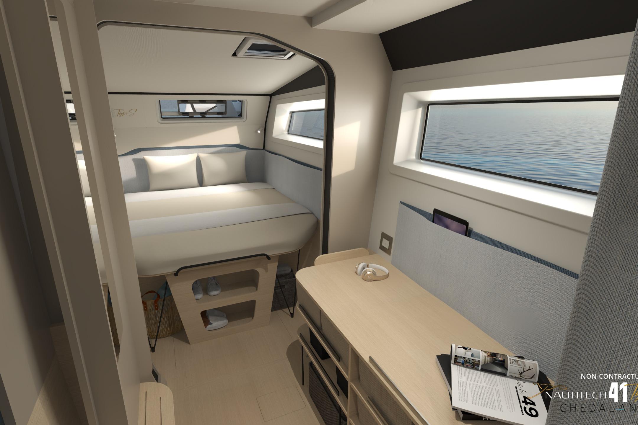 Interior of Nautitech 41 Type S yacht, year 2026.