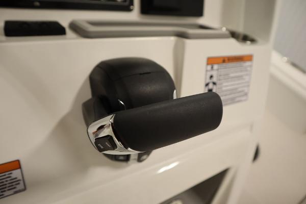 Close-up of 2025 Sea Fox 228 Commander throttle control.