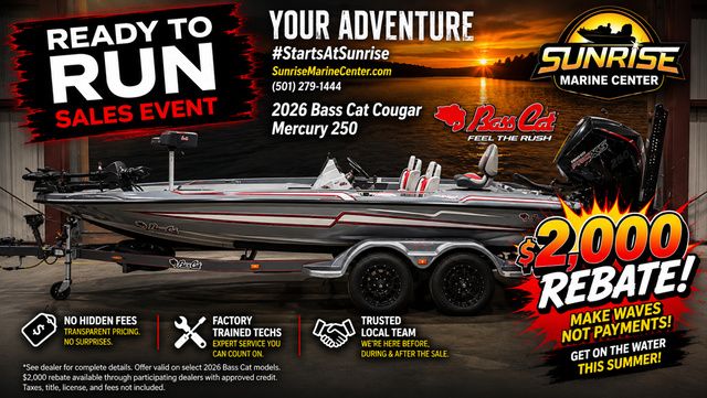 2026 Bass Cat Boats Cougar FTD W/ Mercury 250