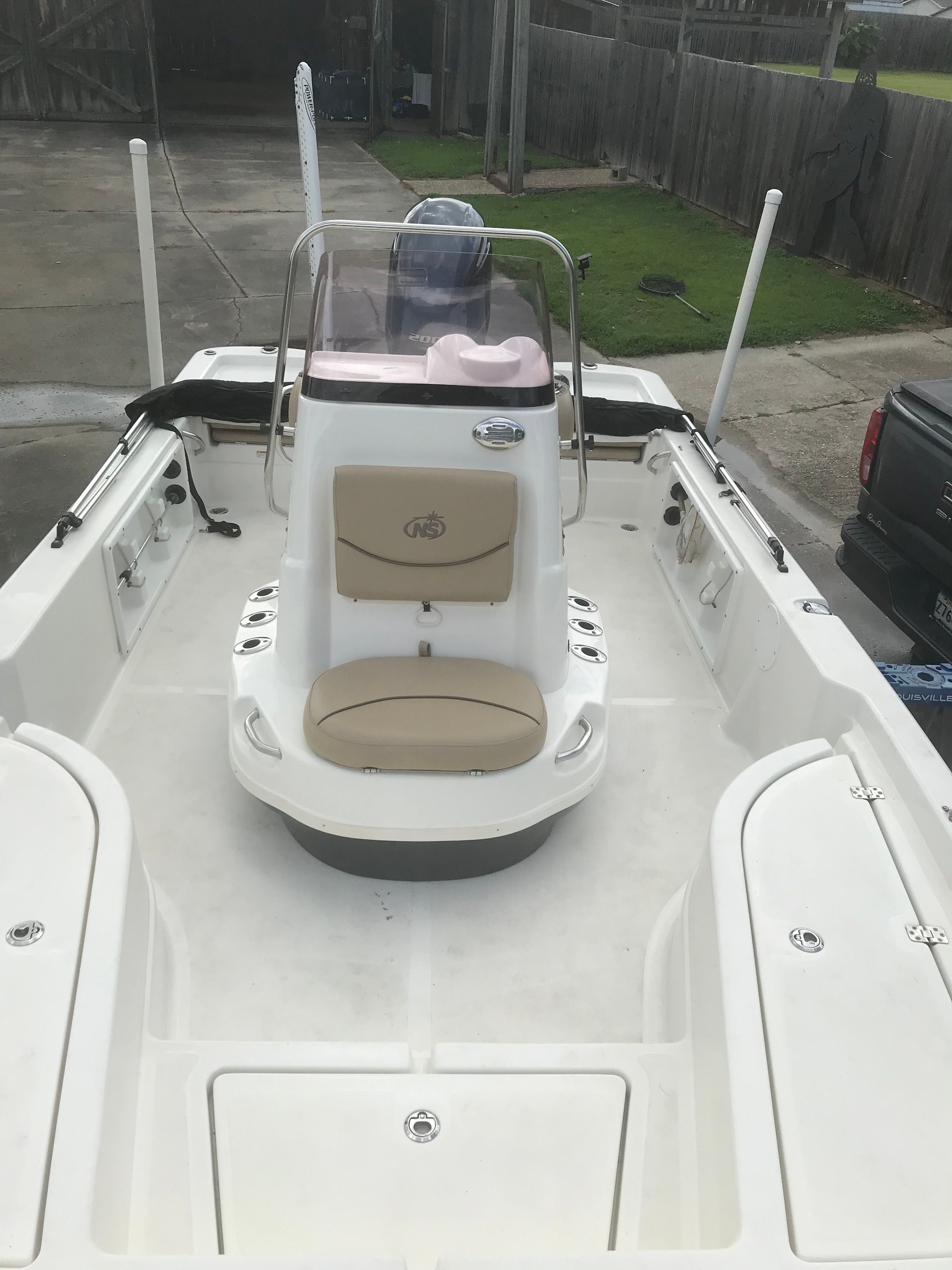 Interior view of a 2020 NauticStar 215 XTS boat.