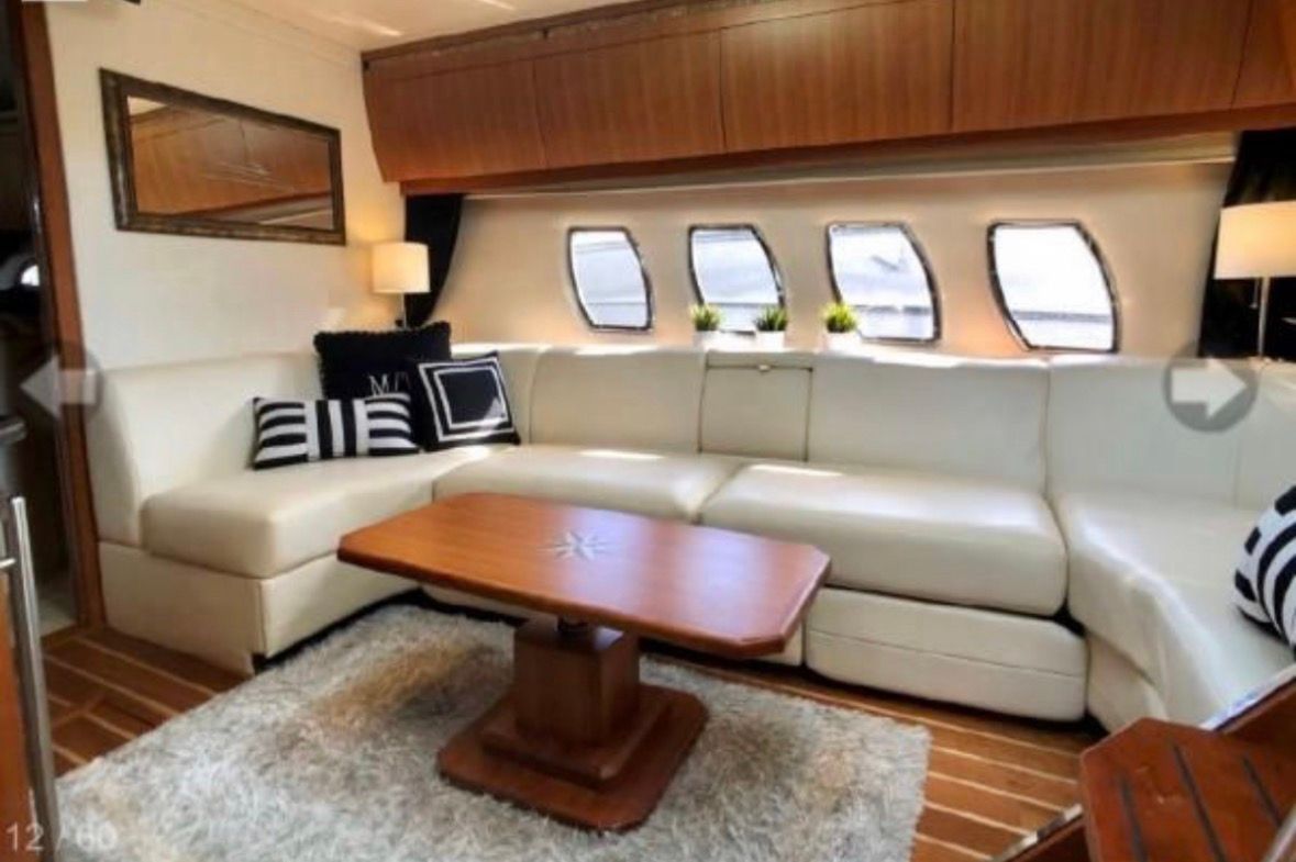 Luxurious interior of 2010 Regal 52 Sport Coupe yacht.