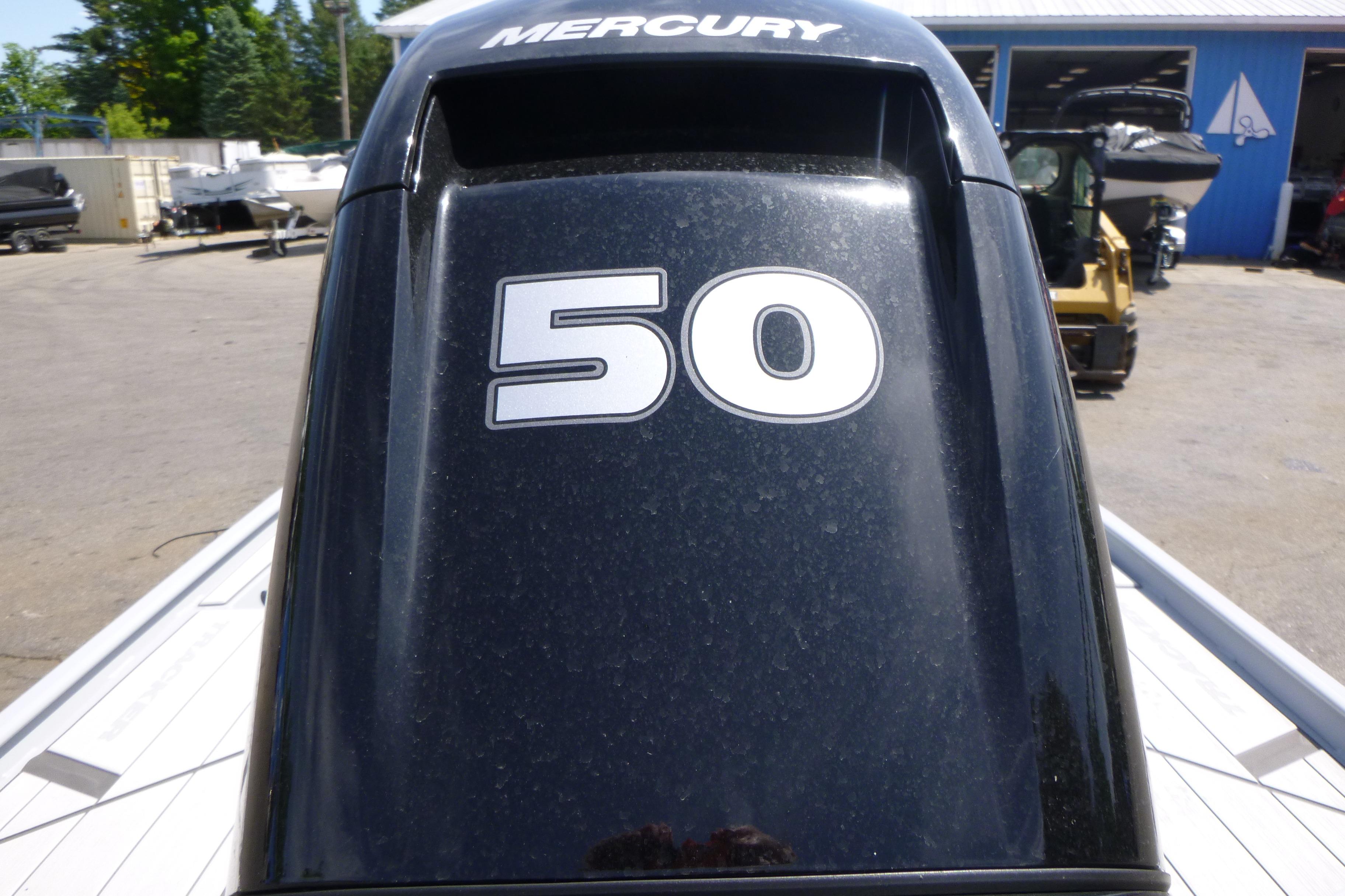 Mercury 50 horsepower engine on 2026 Tracker Bass Tracker Classic CC boat.