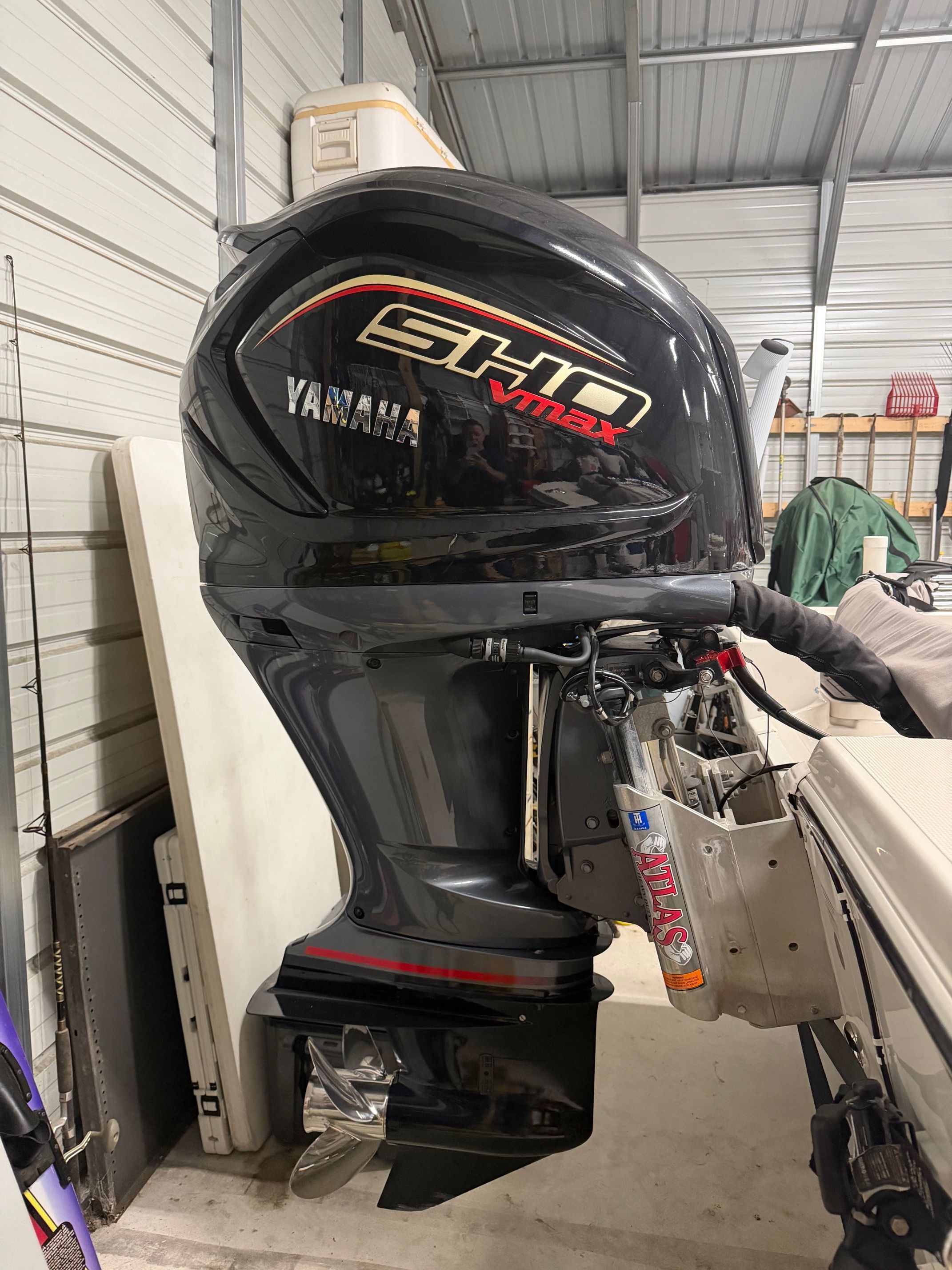 Yamaha SHO VMAX outboard motor on a Ranger 2260 Bay Ranger boat.