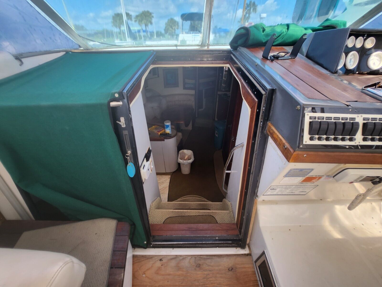 Interior of a 1988 Regal Commodore 360 yacht.