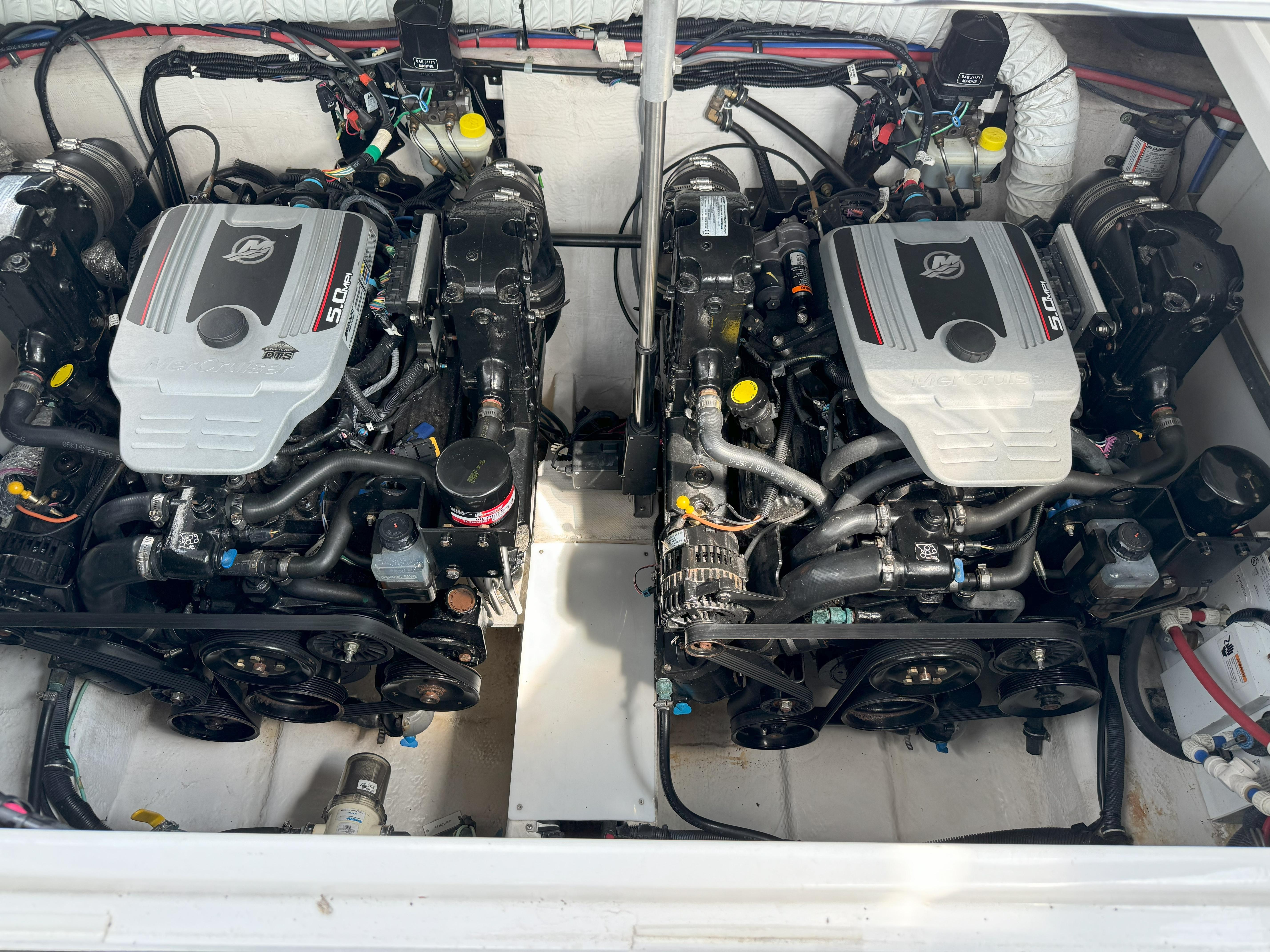 Dual engines in 2010 Rinker 310 Express Cruiser.