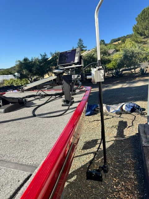 A 2020 Bass Tracker Tracker Pro Classic with a mounted fish finder.