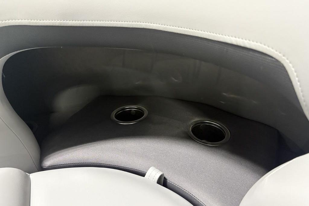 Interior cup holders on 2026 Sun Tracker PARTY BARGE® 20 DLX boat.