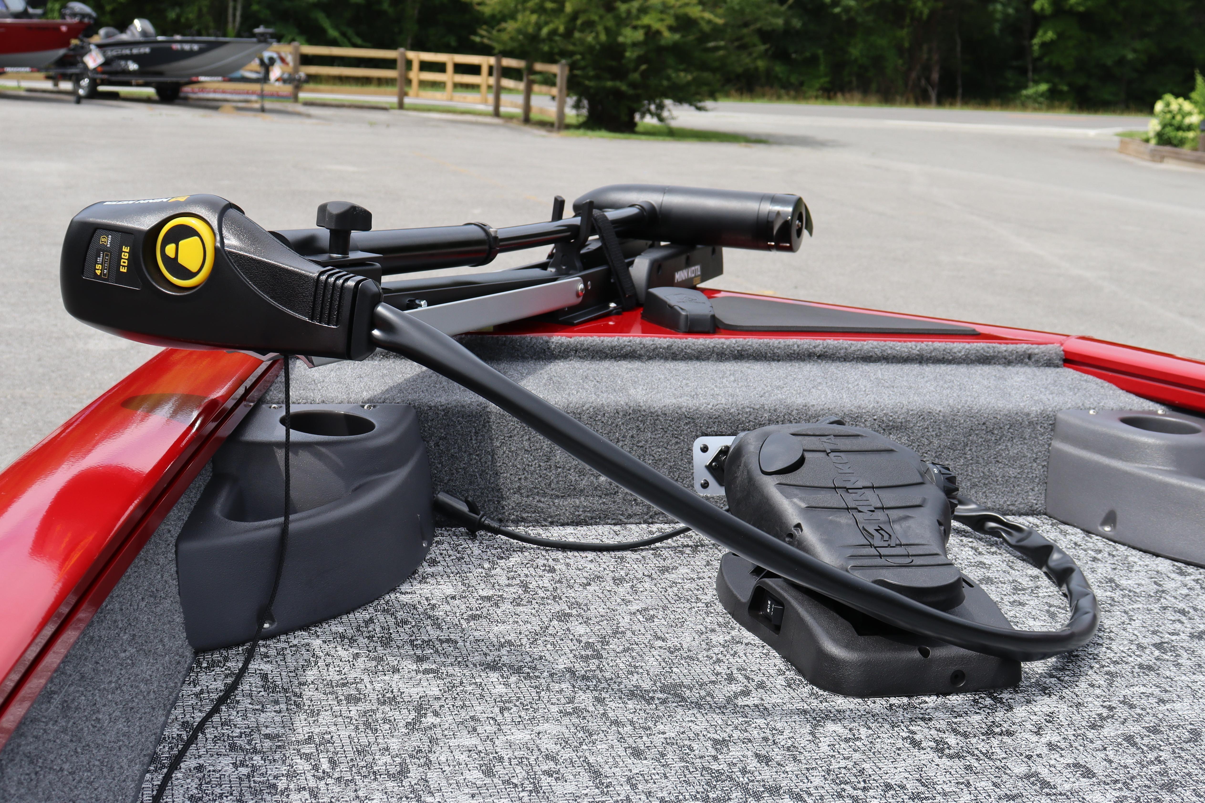 2026 Tracker Pro Team 175 Crappie Edition boat with trolling motor and foot pedal.