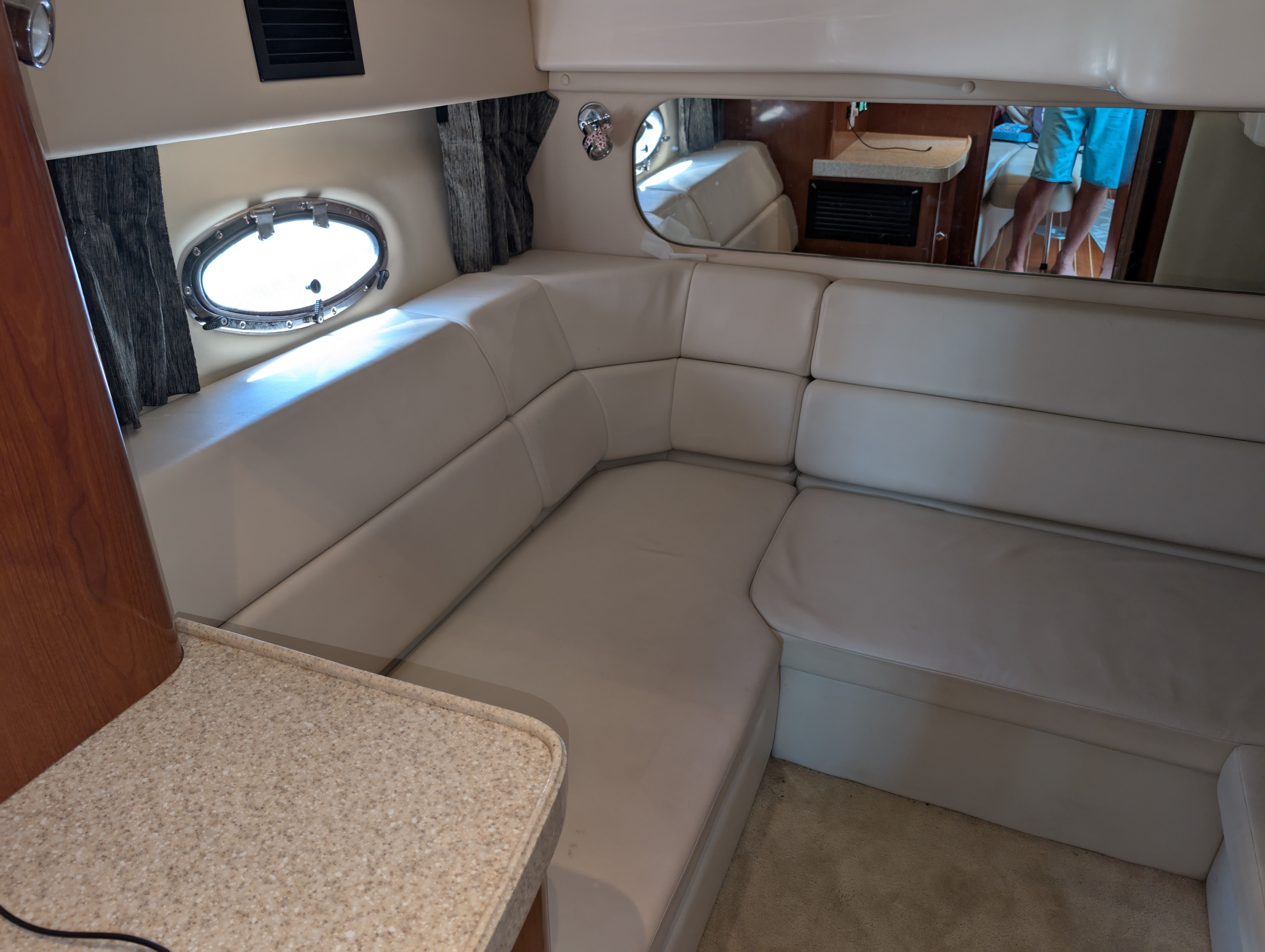 Interior of a 2005 Regal Commodore 3560 yacht.