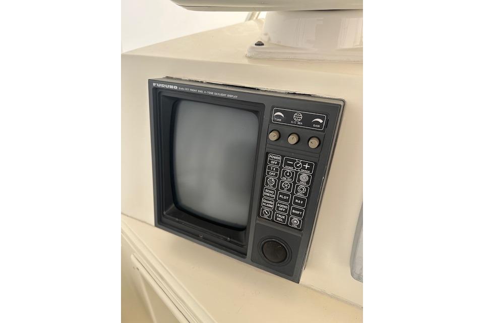 Furuno radar display on 1989 Viking 41 Sportfish Convertible boat.