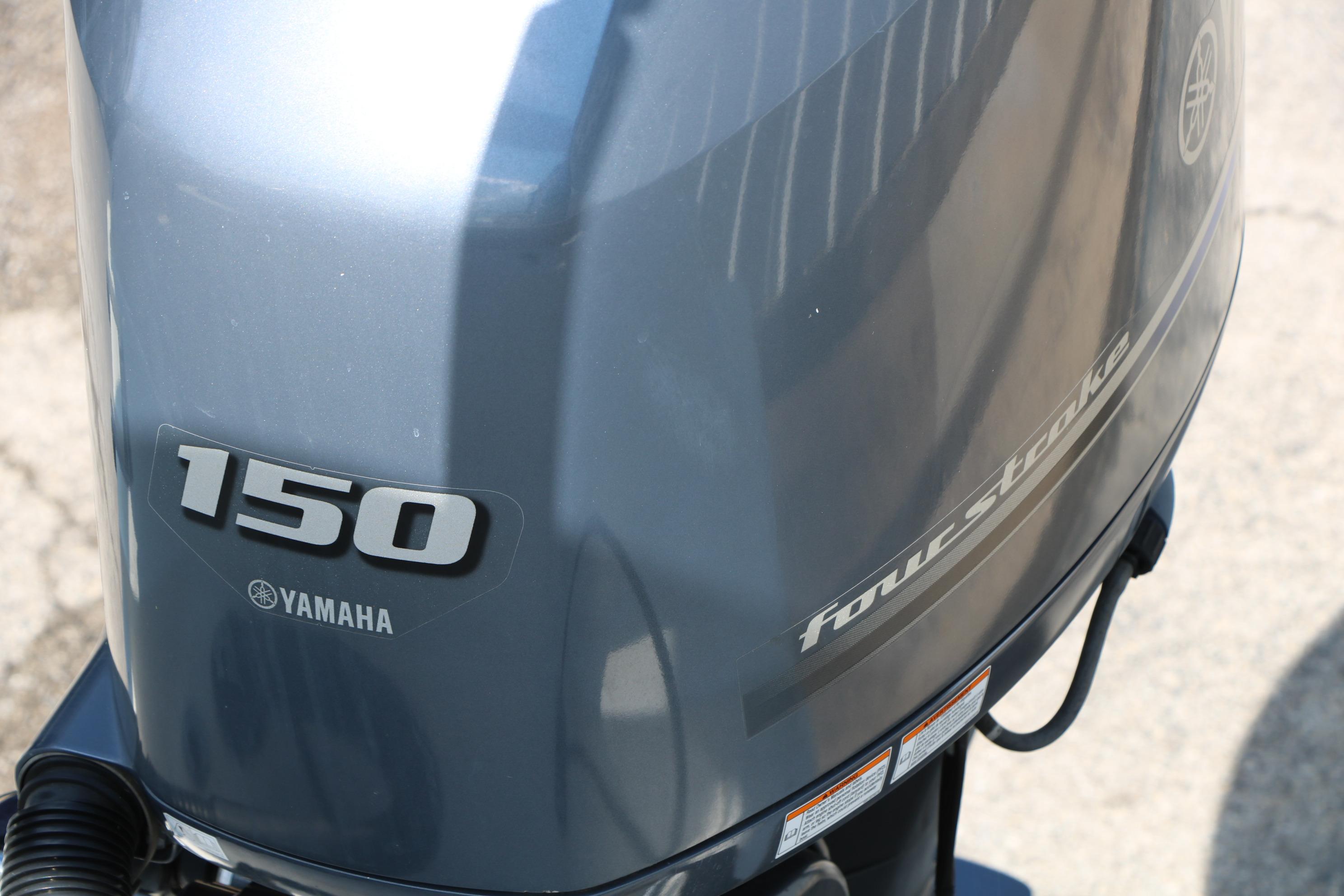 Yamaha 150 four-stroke outboard motor on 2017 Sea Fox 226 Traveler boat.