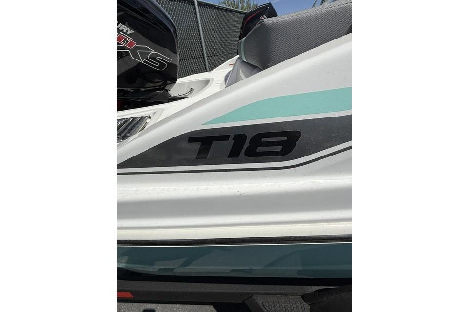 2026 Tahoe T18 boat with sleek design and modern detailing.
