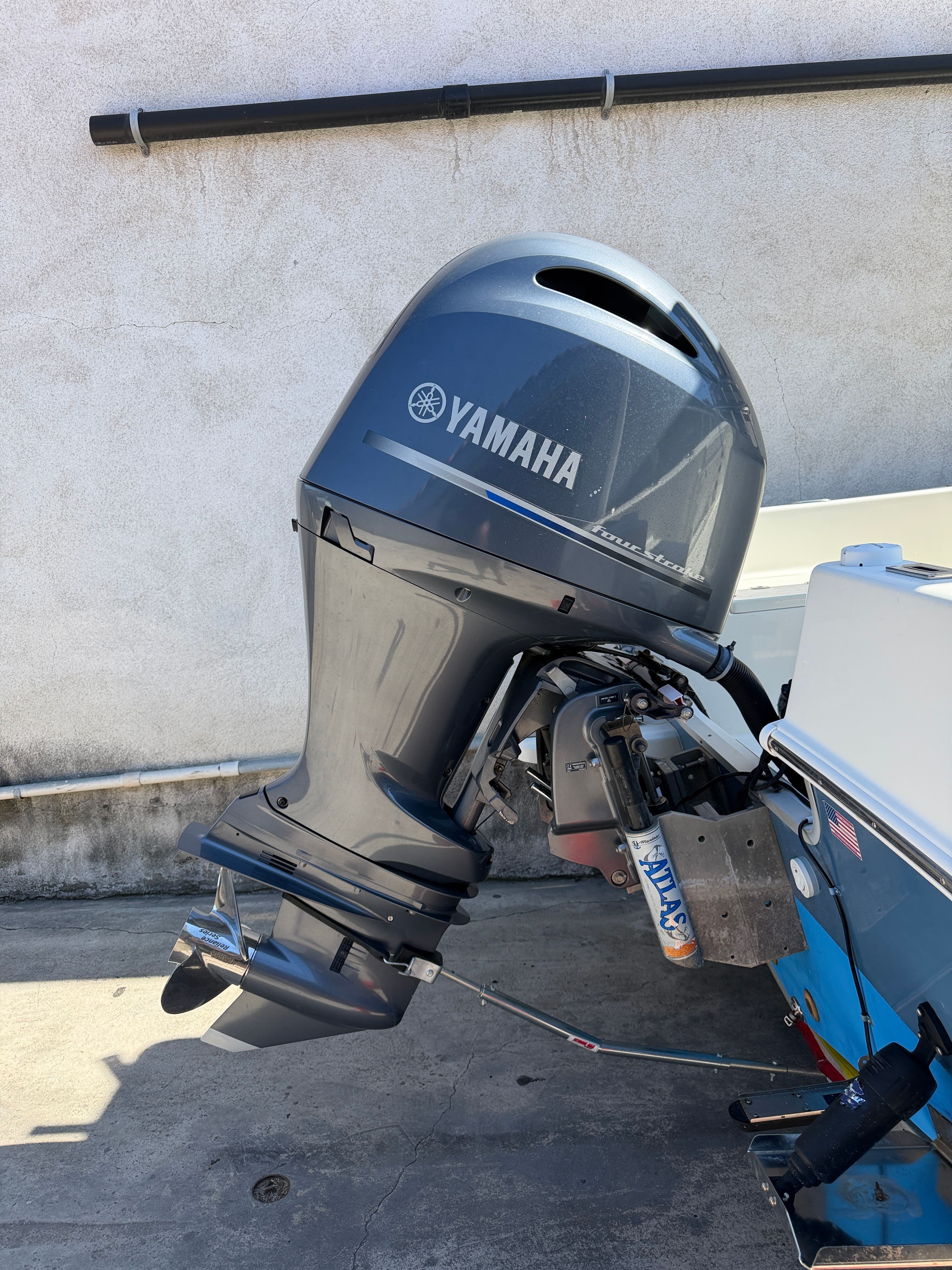 Yamaha outboard motor on KenCraft Challenger boat, year 2021.