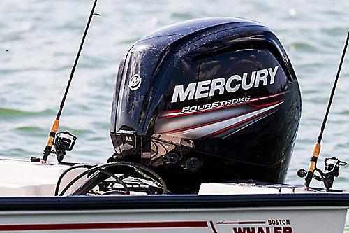 2026 Boston Whaler 170 Montauk with Mercury FourStroke engine on water.