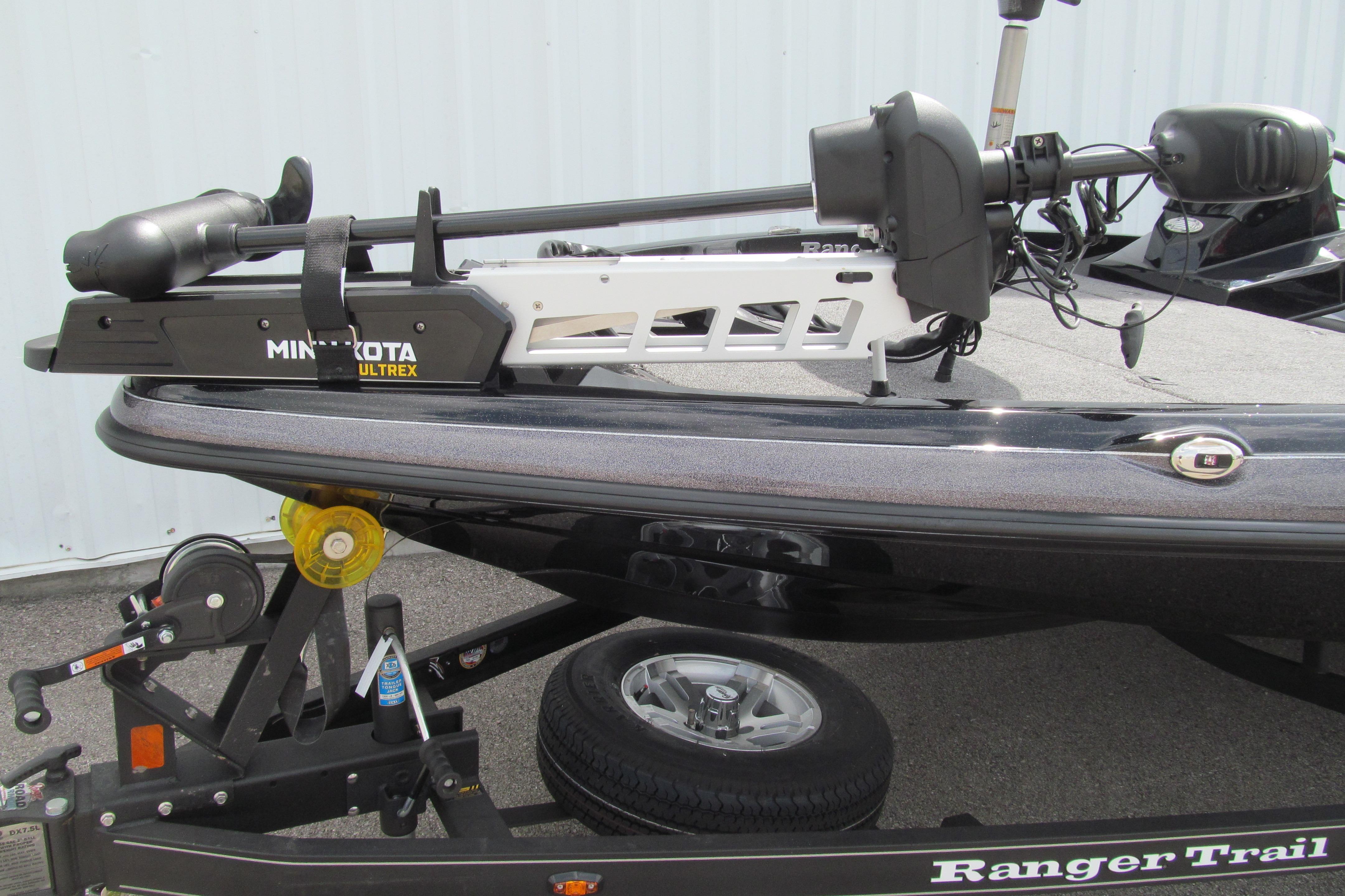 2026 Ranger Z185 boat with Minn Kota Ultrex trolling motor on trailer.