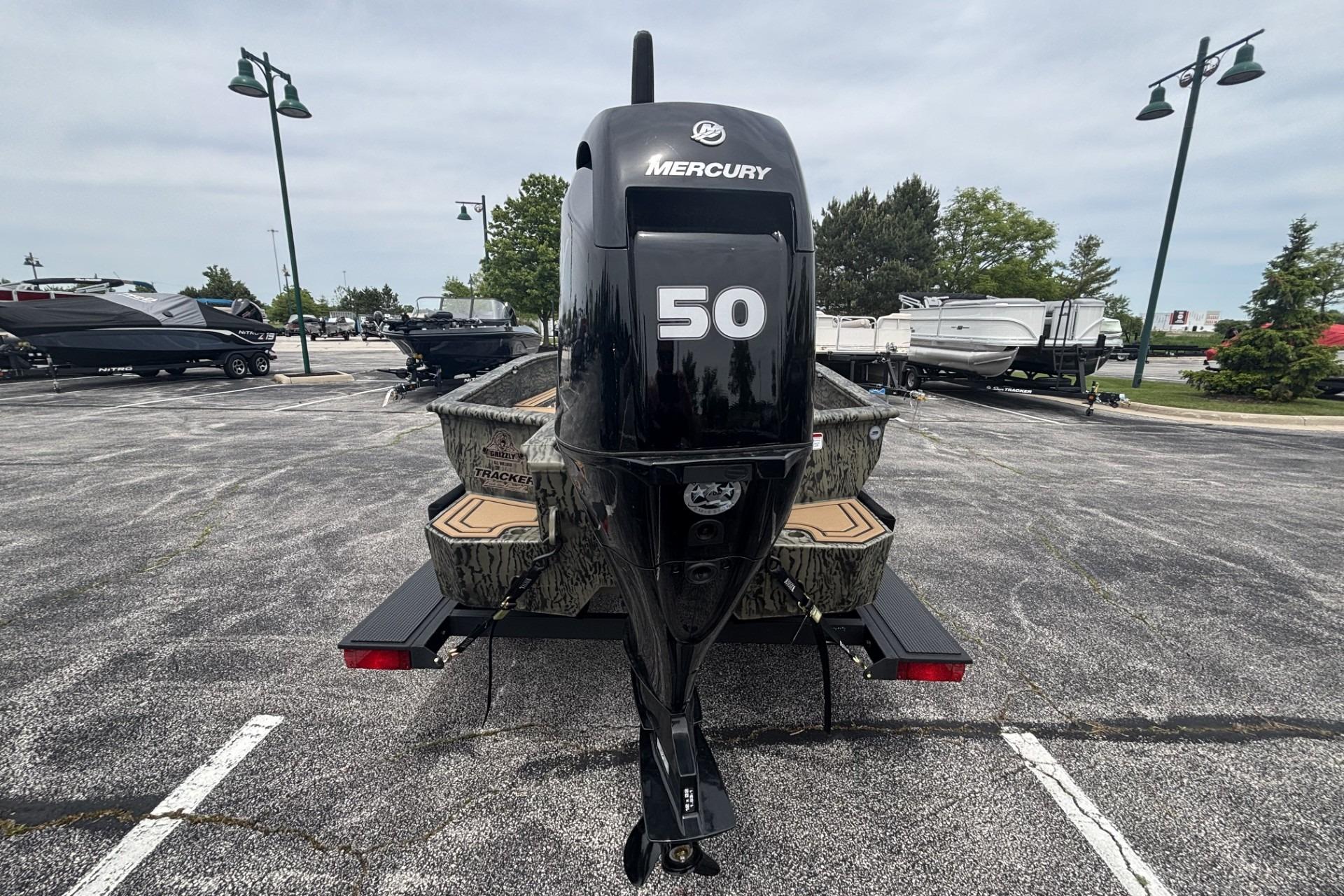 2026 Tracker Grizzly 1650 T Prairie Wings Edition with Mercury 50 outboard motor.