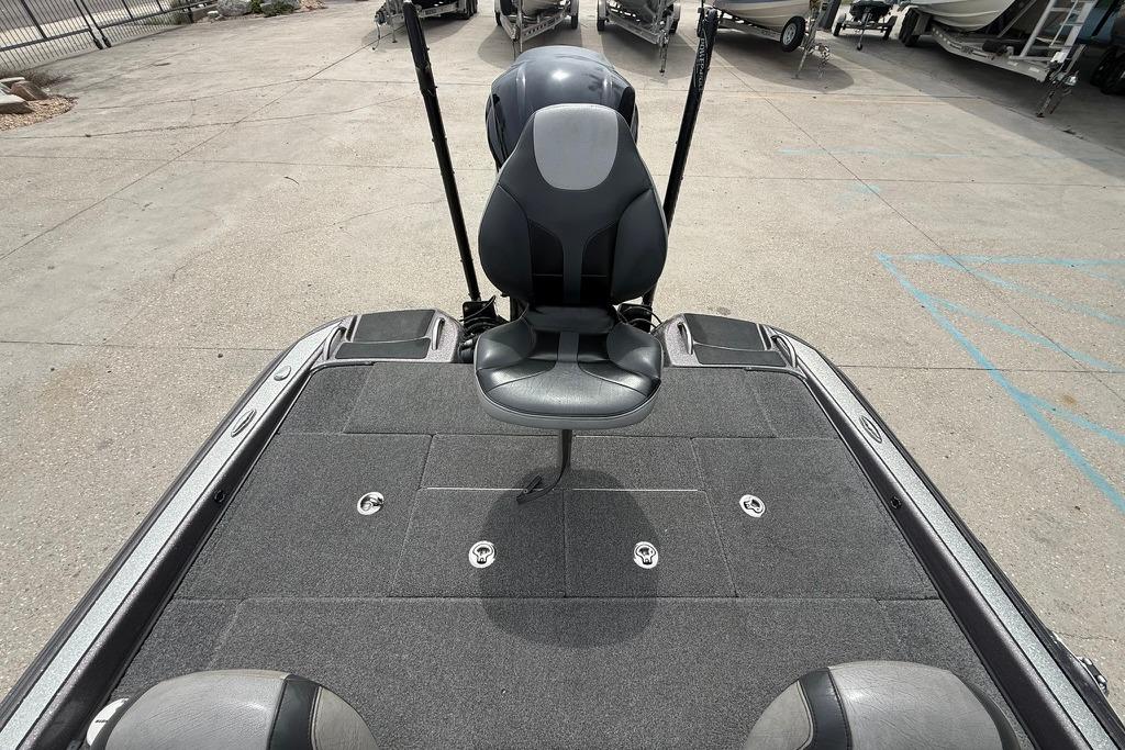 2018 Phoenix 919 ProXP boat interior with seating and carpeted deck.