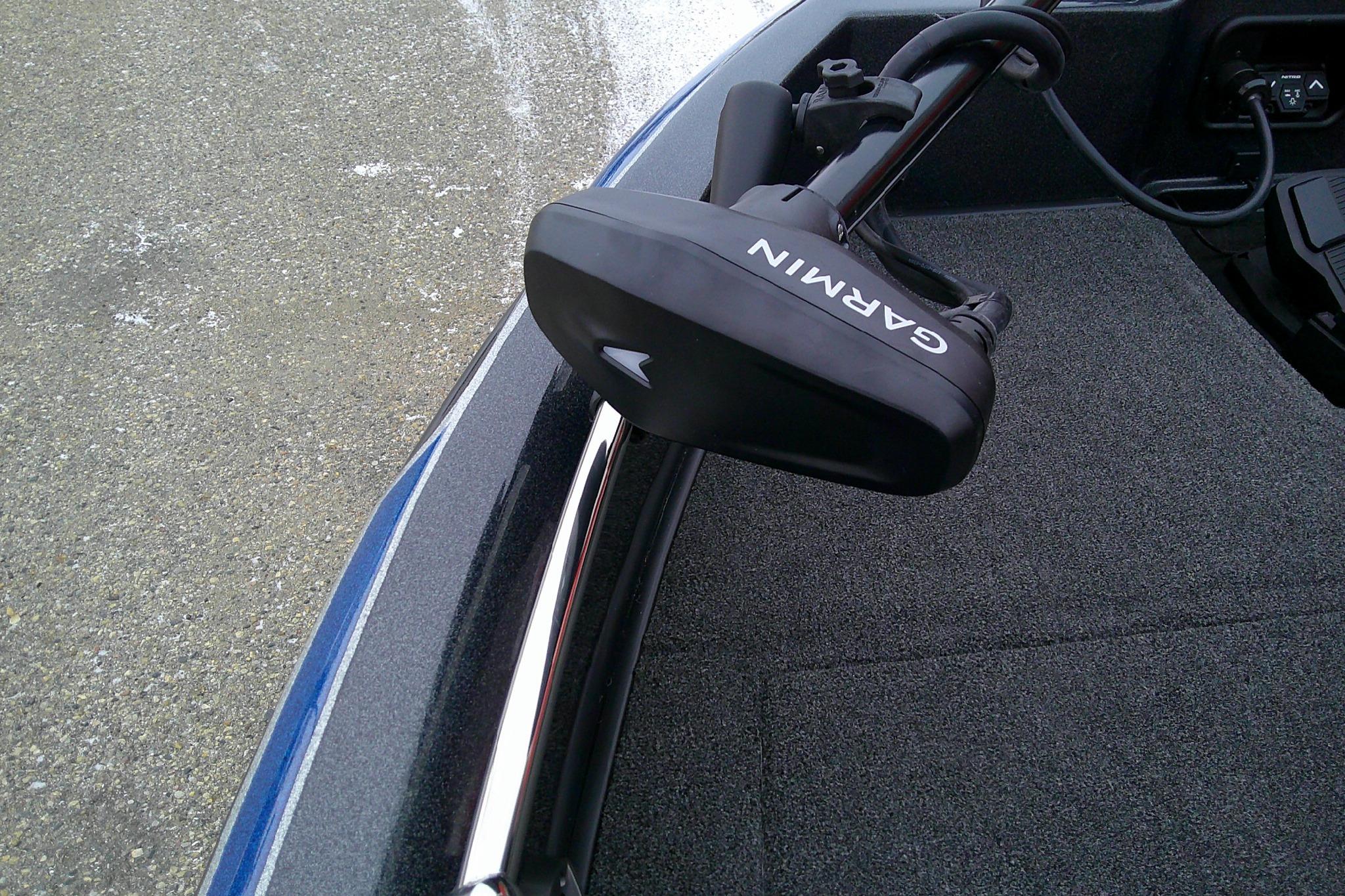 2026 Nitro ZV19 Sport Pro boat with Garmin trolling motor on deck.