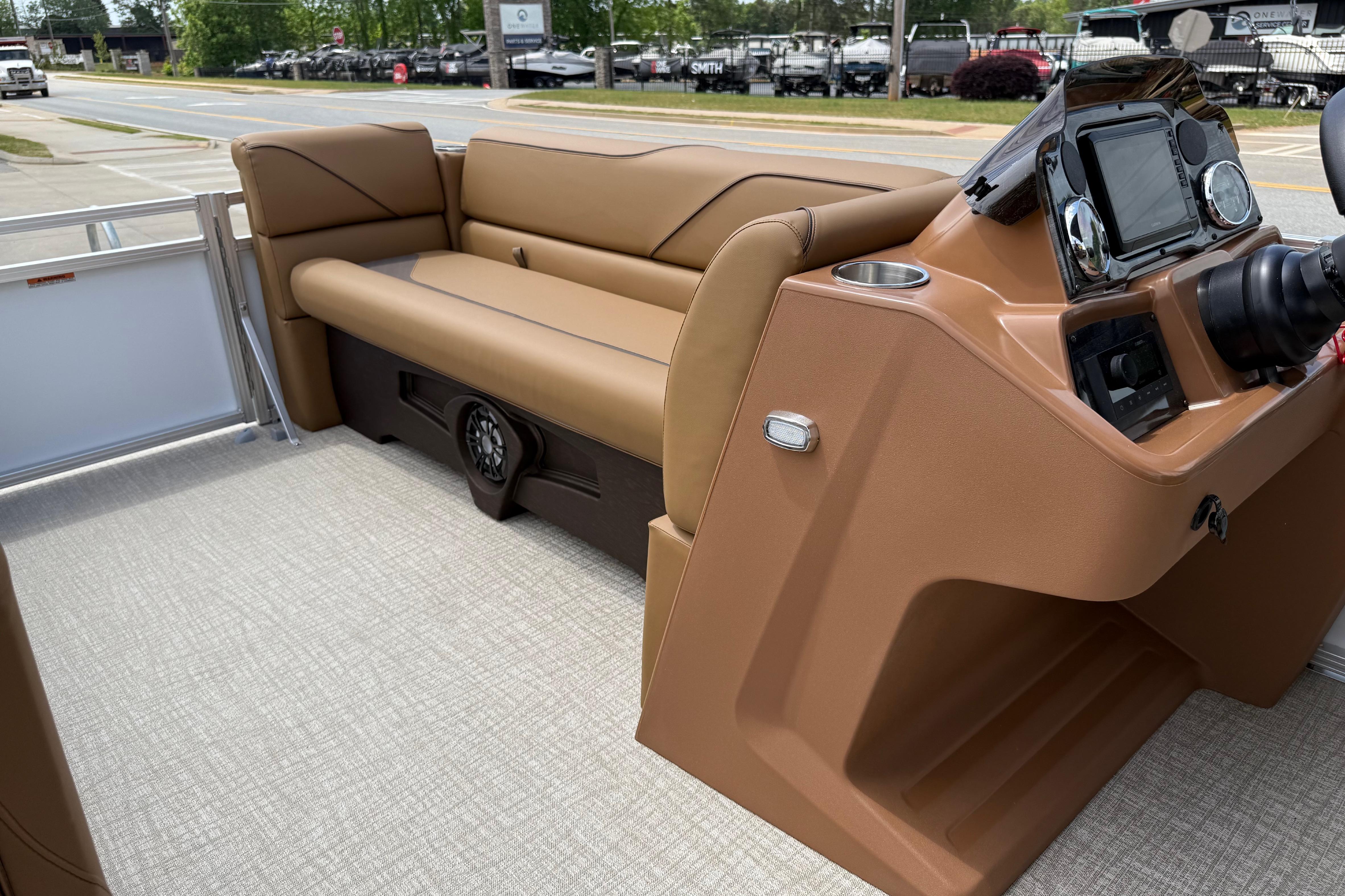 2026 Avalon VENTURE QUAD LOUNGE interior with tan seating and modern dashboard.
