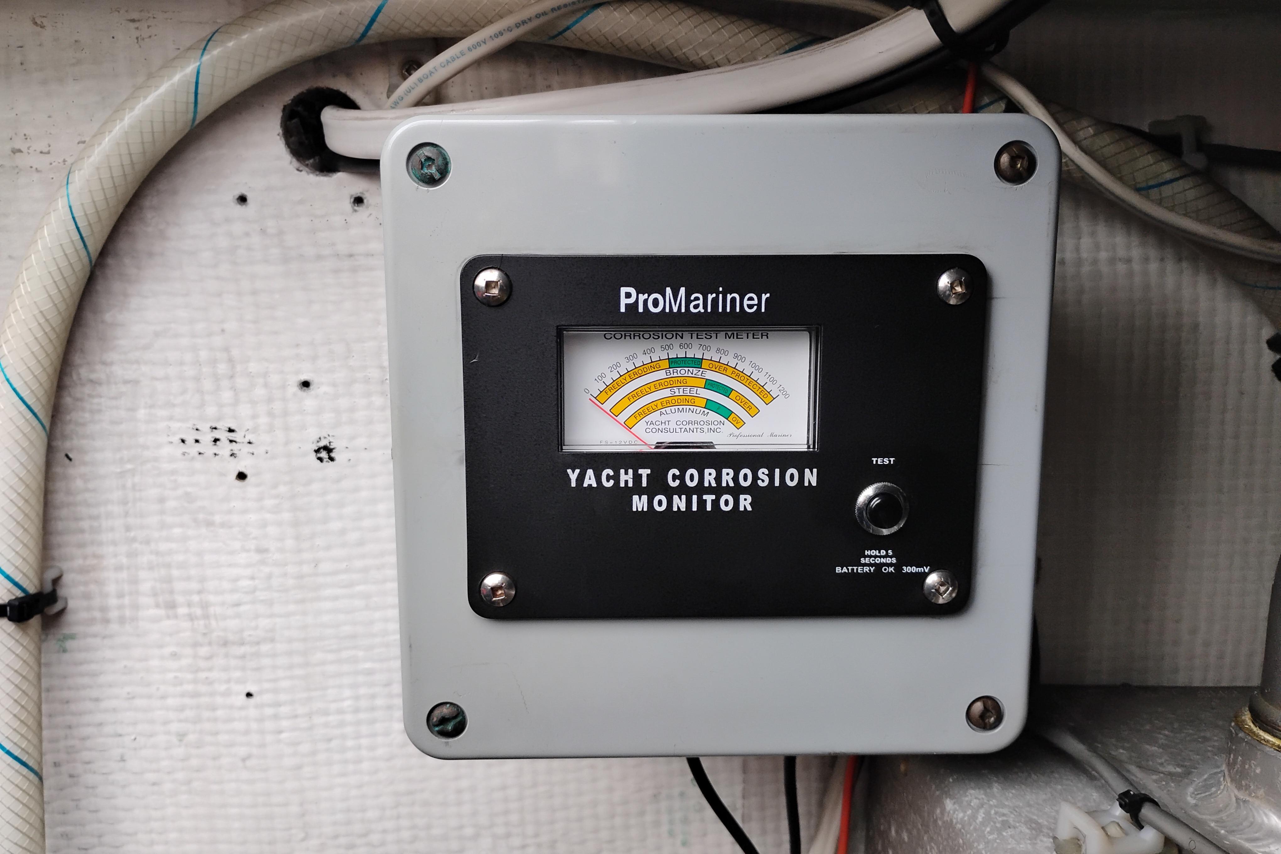 ProMariner yacht corrosion monitor on 2002 Canoe Cove 50 Pilothouse Motor Yacht.
