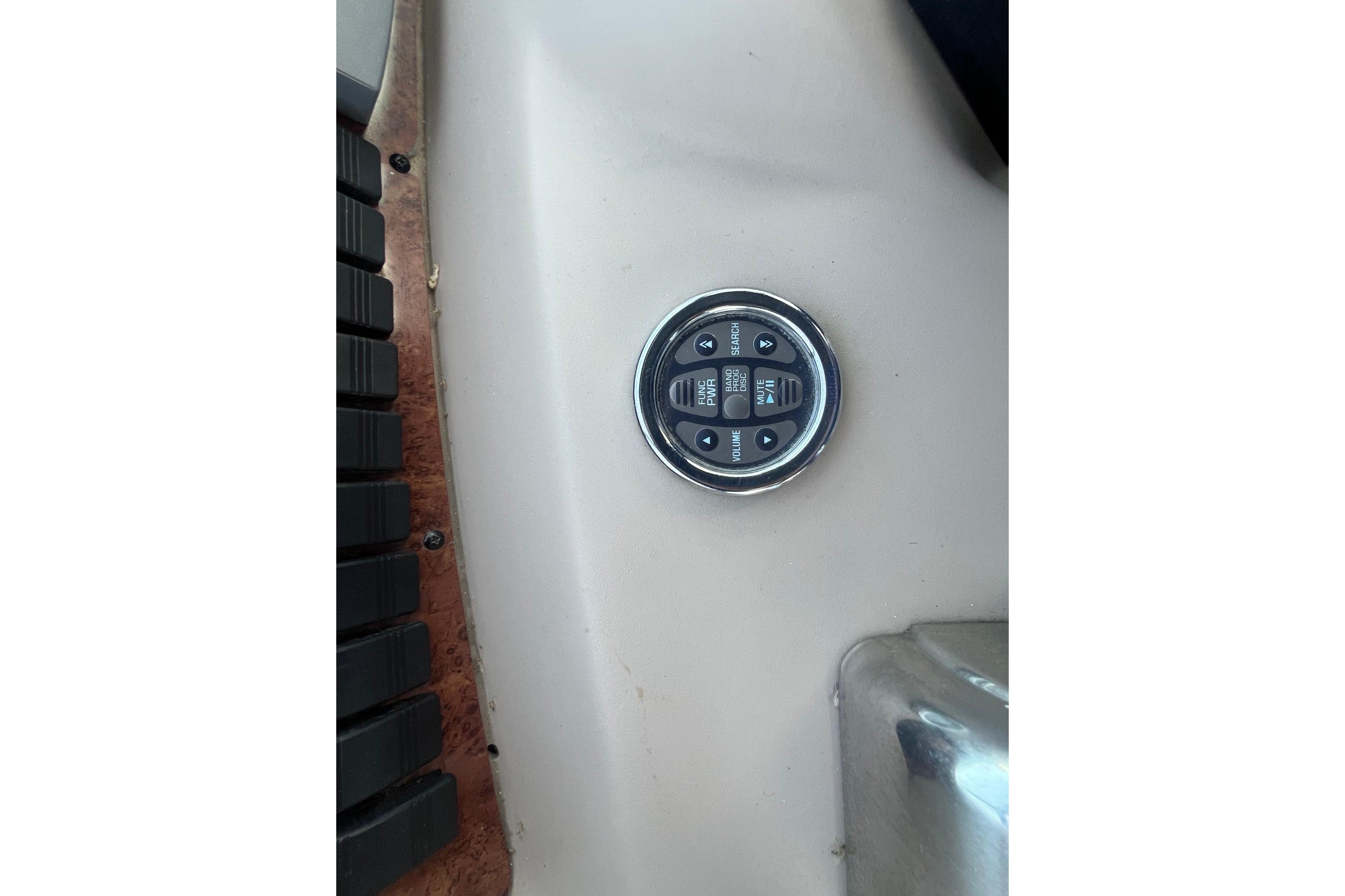Control panel on 2001 Sea Ray 340 Sundancer boat dashboard.