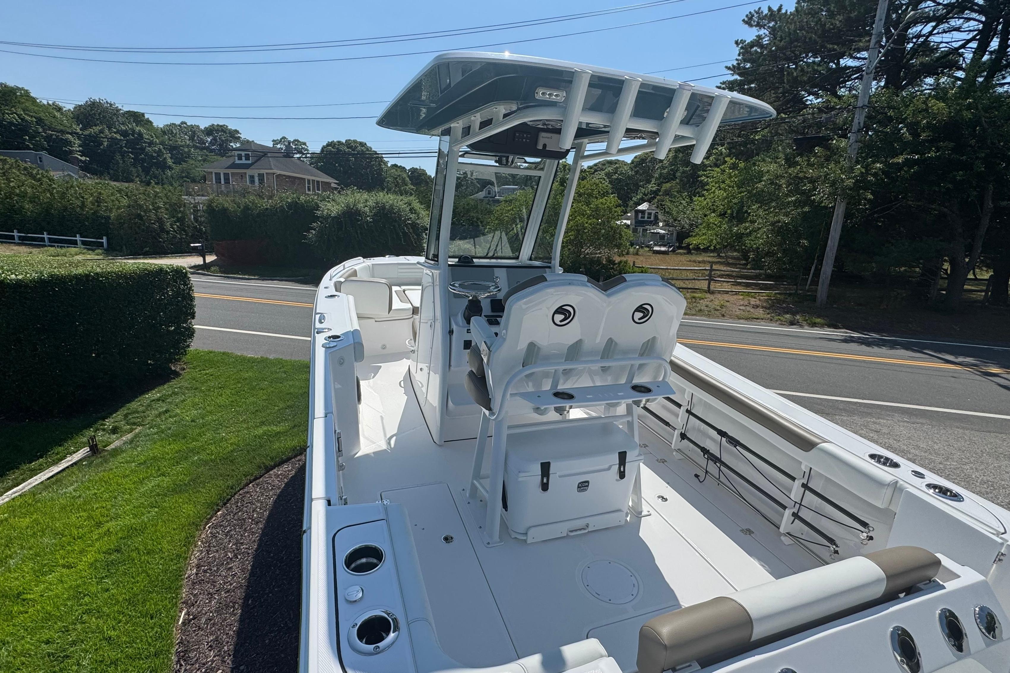 2026 Edgewater 250CC boat with sleek design, spacious deck, and modern features.