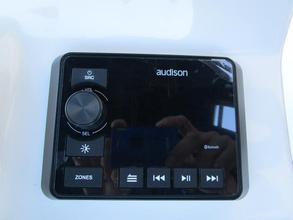 Audison audio control panel on 2025 Sea Pro 230 Bay boat.