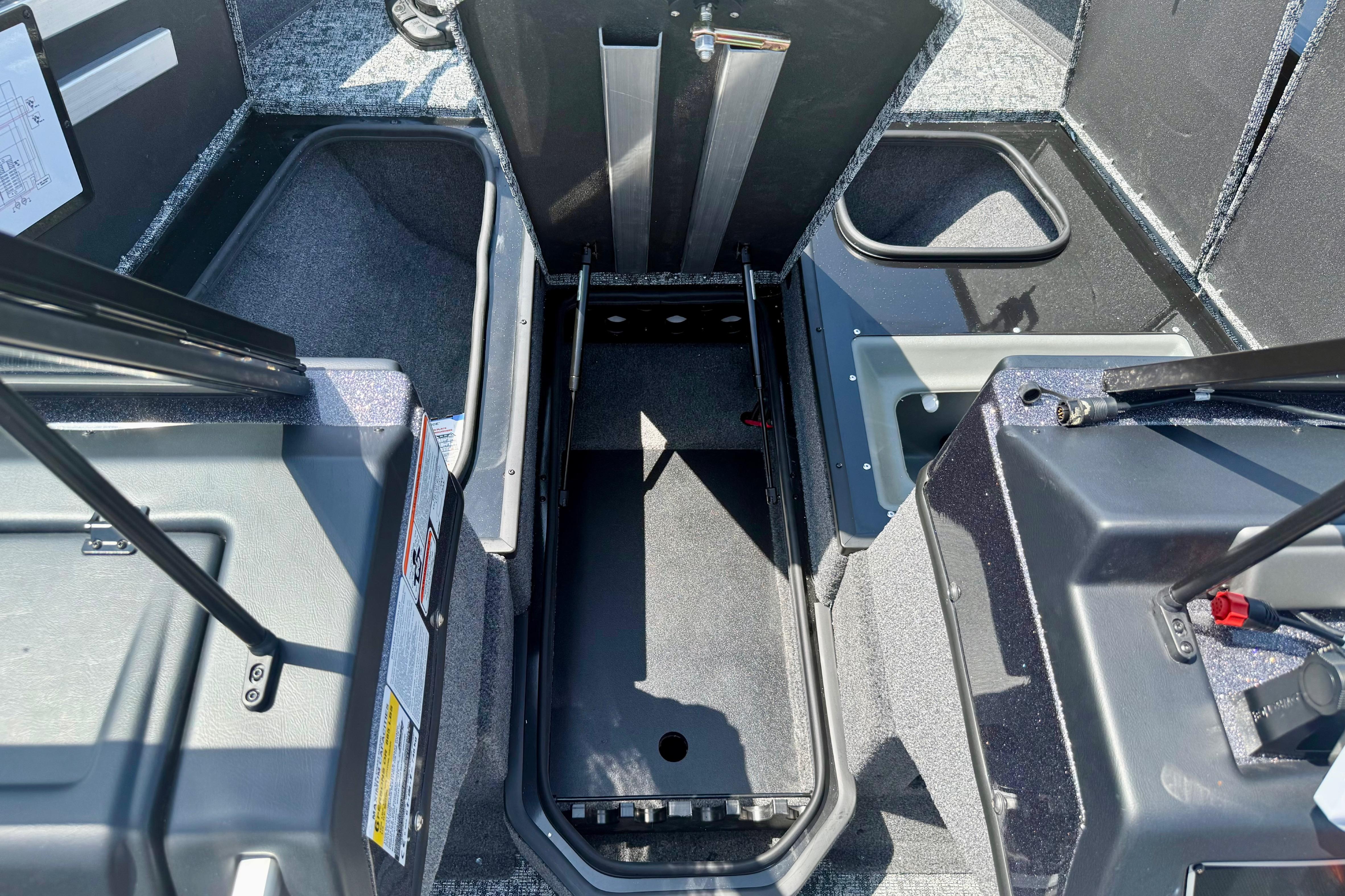 2026 Ranger VX1788 WT boat interior storage compartments and seating area.