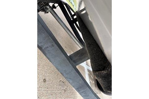 2018 Tracker Pro Team 175 TXW trailer detail, showing frame and support components.