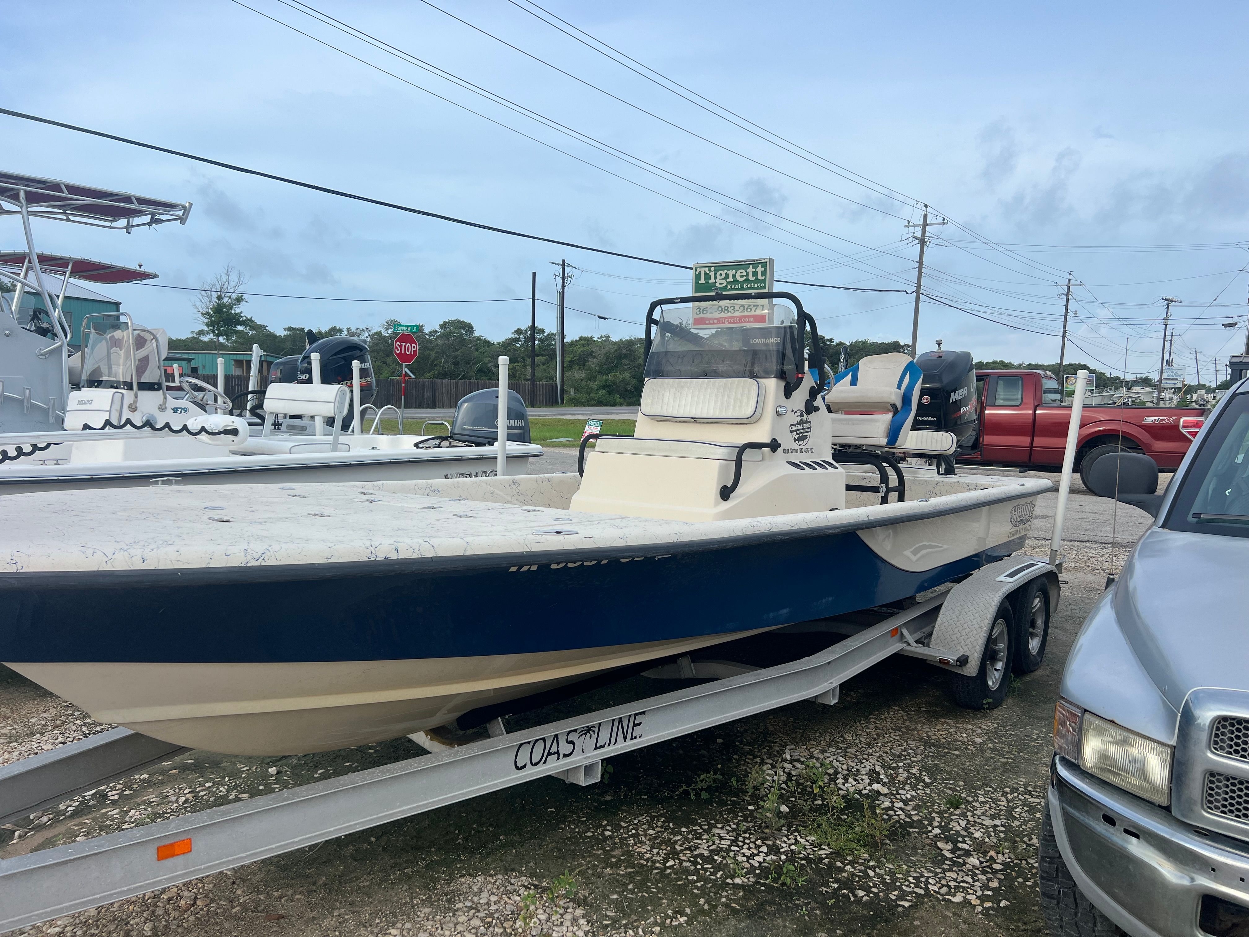 2014 Haynie ho on a trailer, ready for adventure.