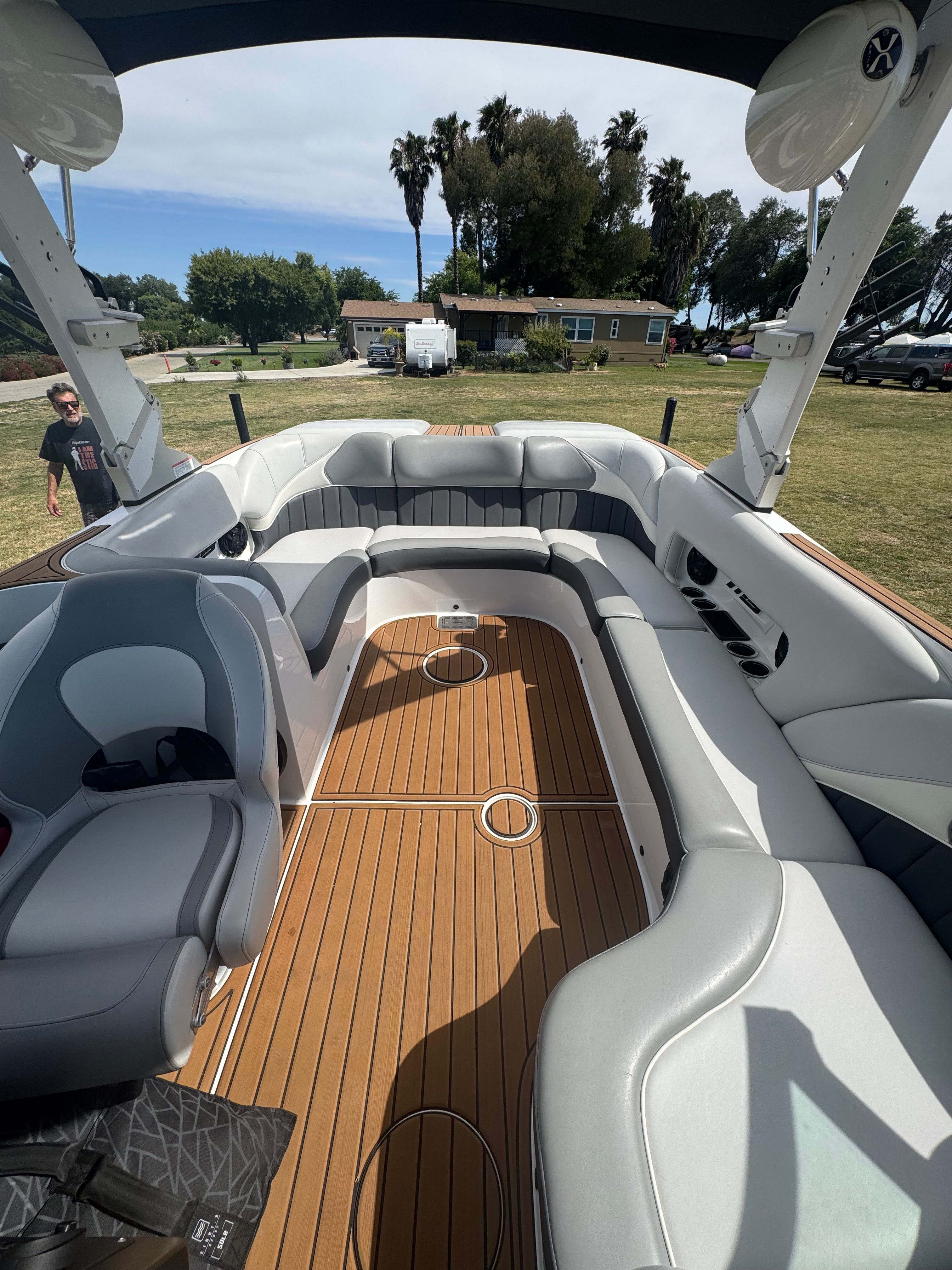 Interior of a 2019 MB B-52 23 boat.