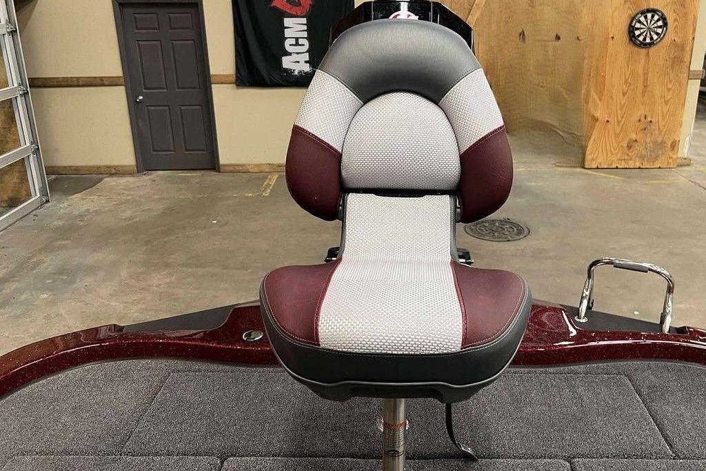 2026 Ranger Z185 boat seat in a garage setting.