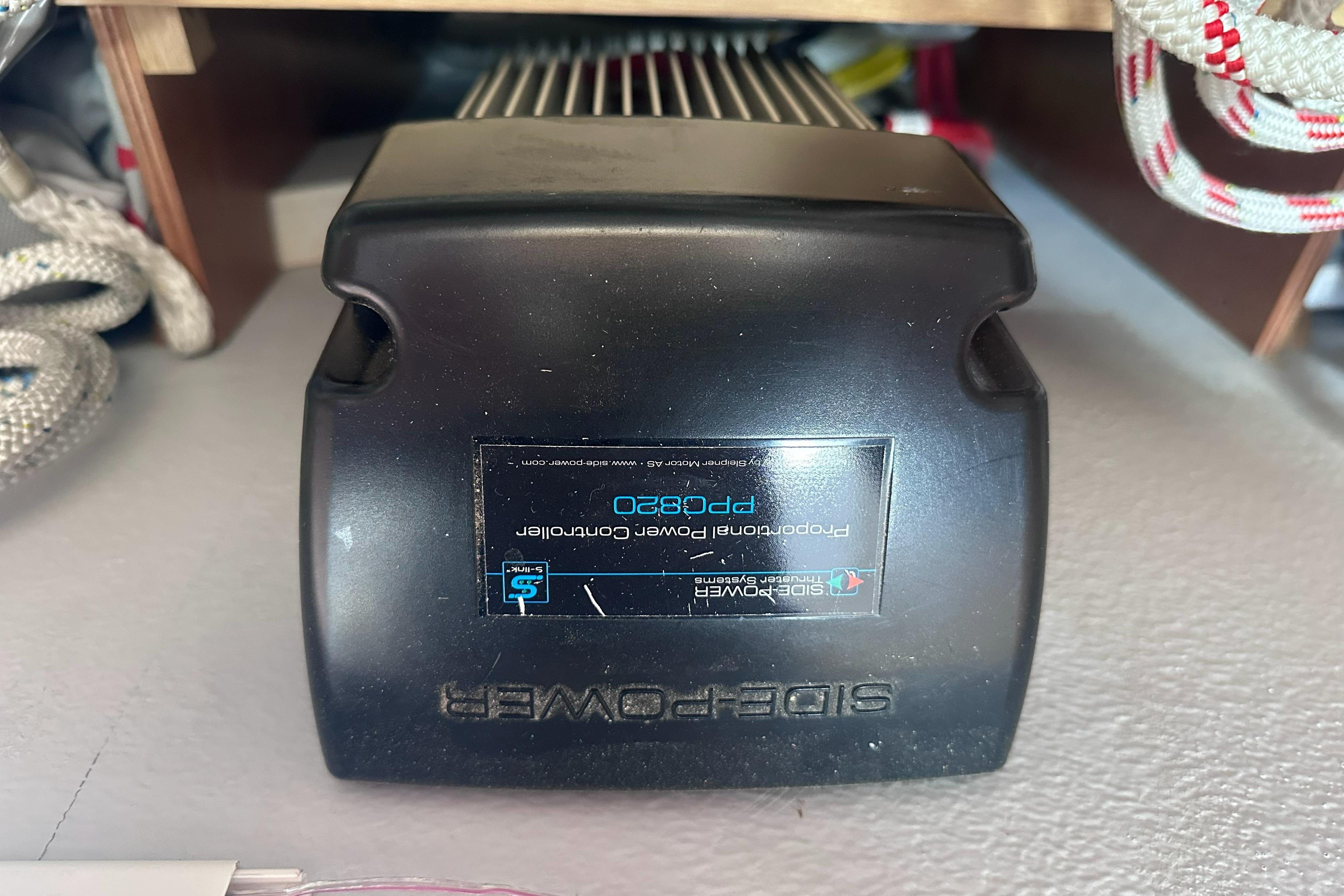 Side-Power thruster controller in a 2020 Hallberg-Rassy 48 MkII yacht.