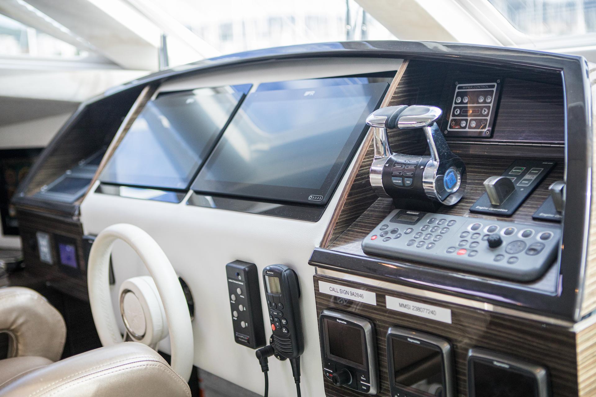 Fully equipped with comprehensive navigation suite, advanced maneuvering systems, complete engine monitoring, integrated AV systems, and full SOLAS-compliant safety package