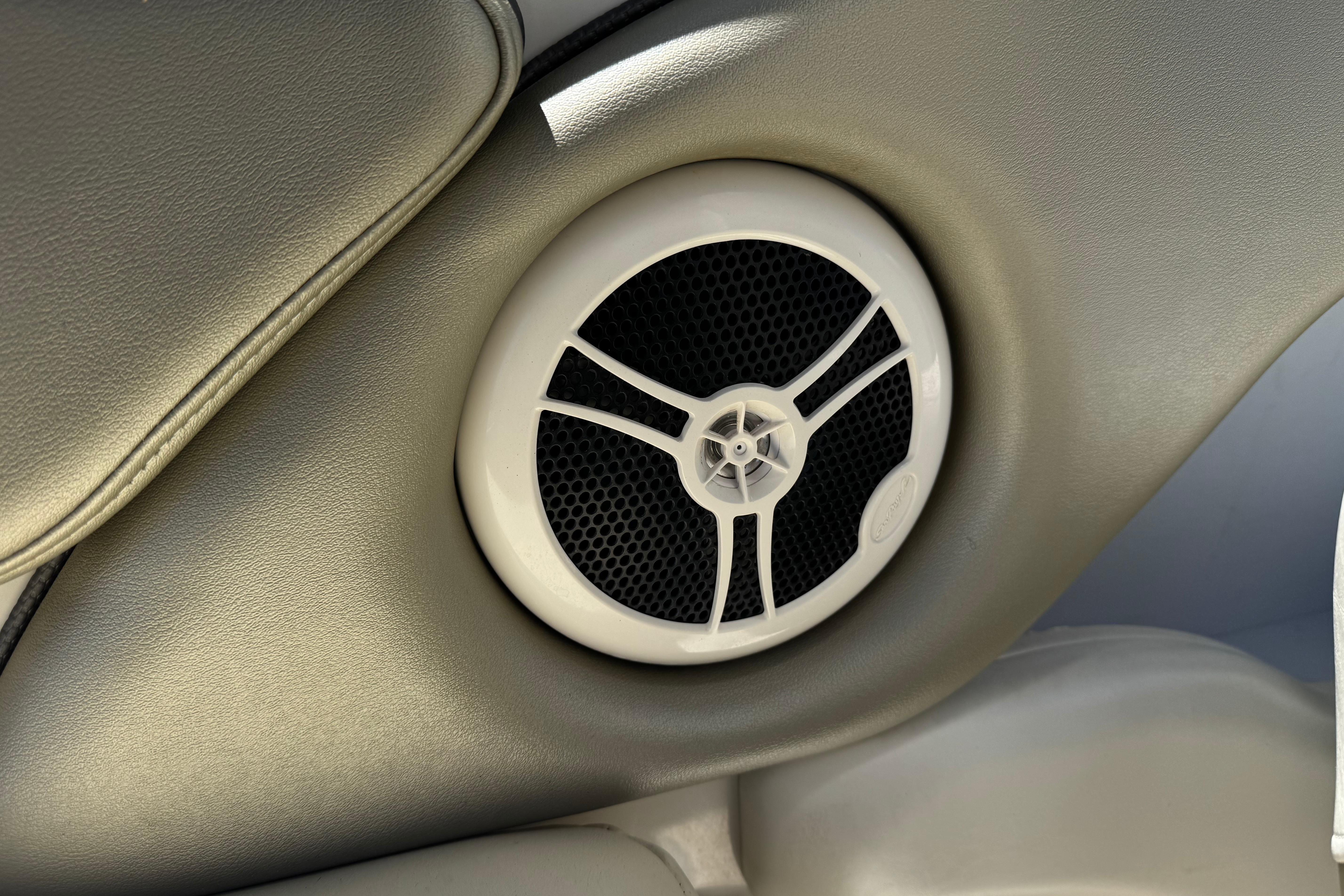 Speaker detail on 2007 Sea Ray 240 Sundeck boat interior.