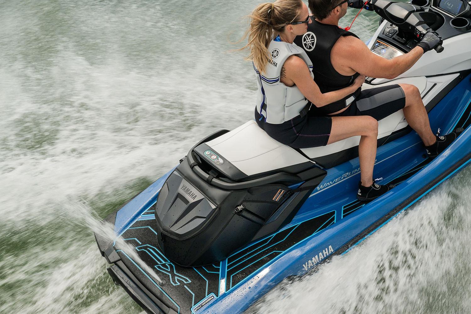 Manufacturer Provided Image: 2026 Yamaha WaveRunner FX HO jet ski with two riders on water.
