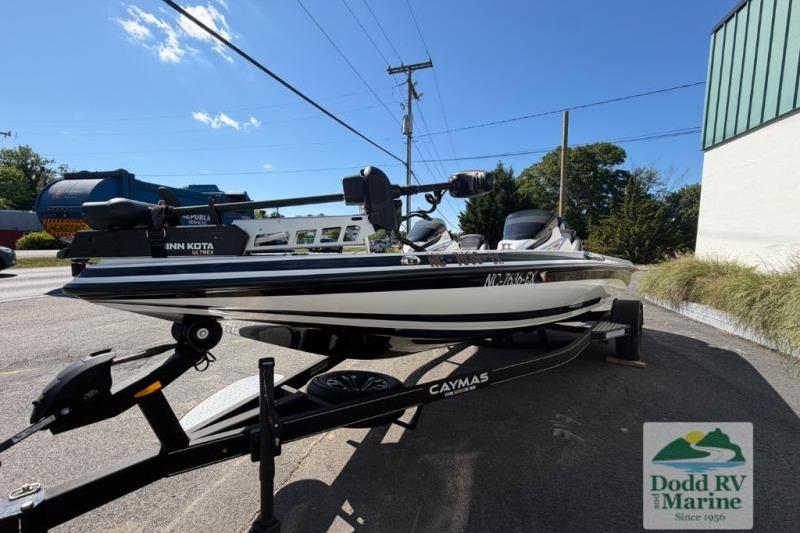 2021 Caymas CX 18 SS boat on trailer at Dodd RV Marine dealership.